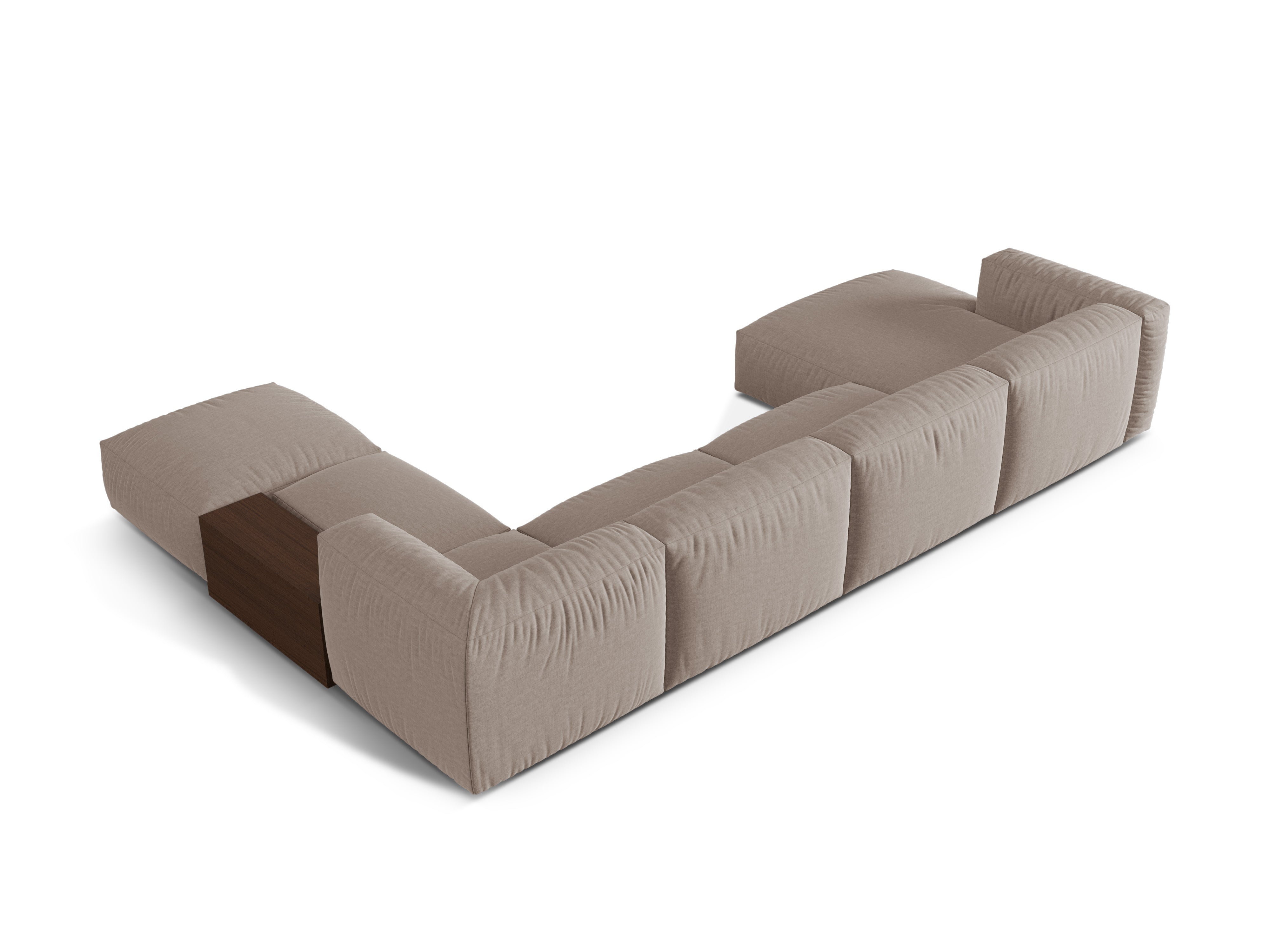 Right -sided panoramic corner Martin dark beige