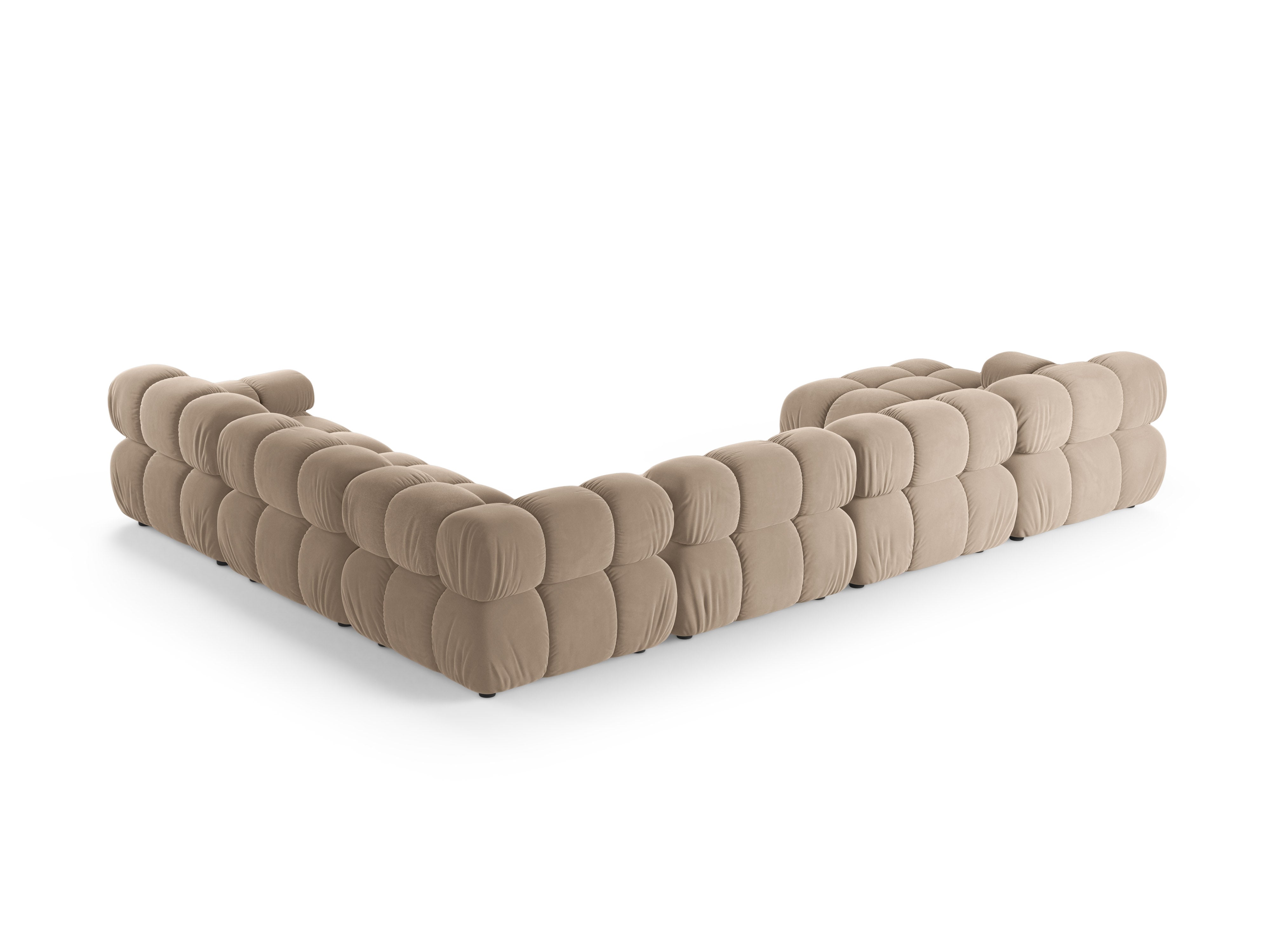 Panoramische rechterhoek BELLIS beige velours