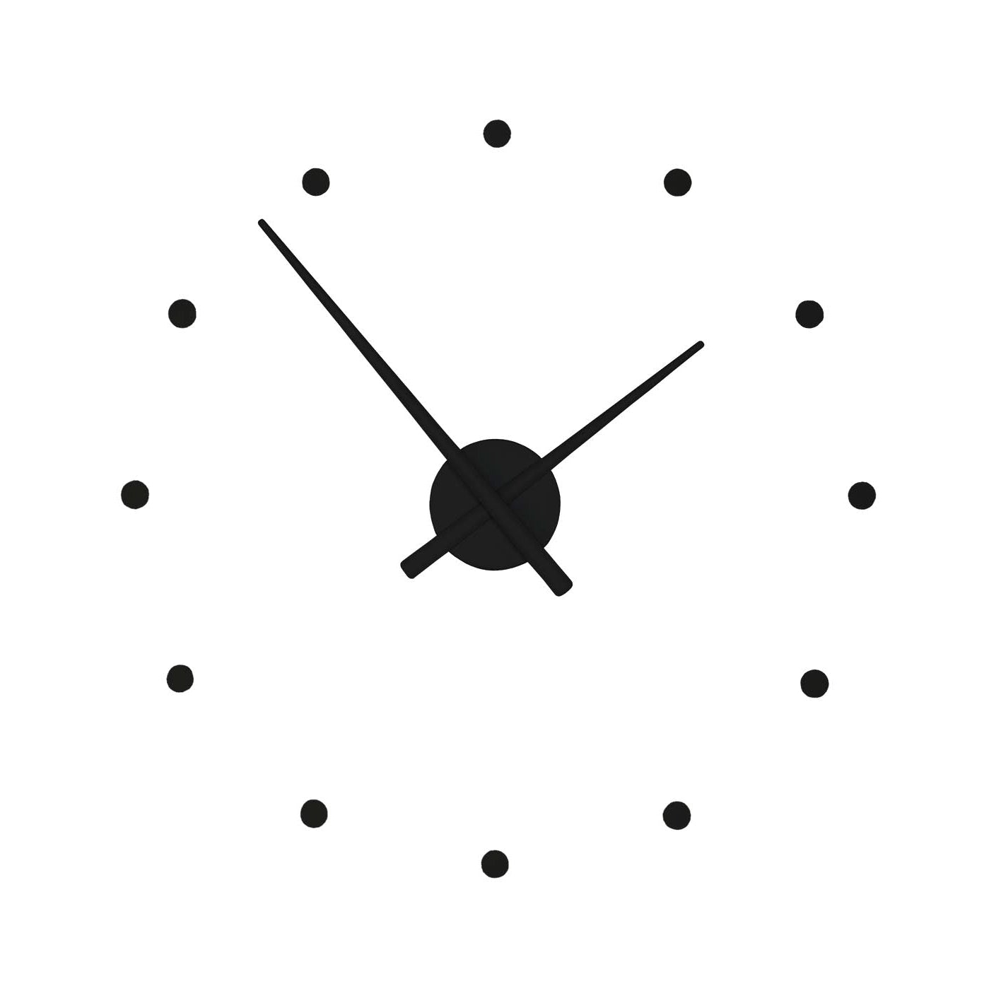 Zwarte wandklok OJ MINI