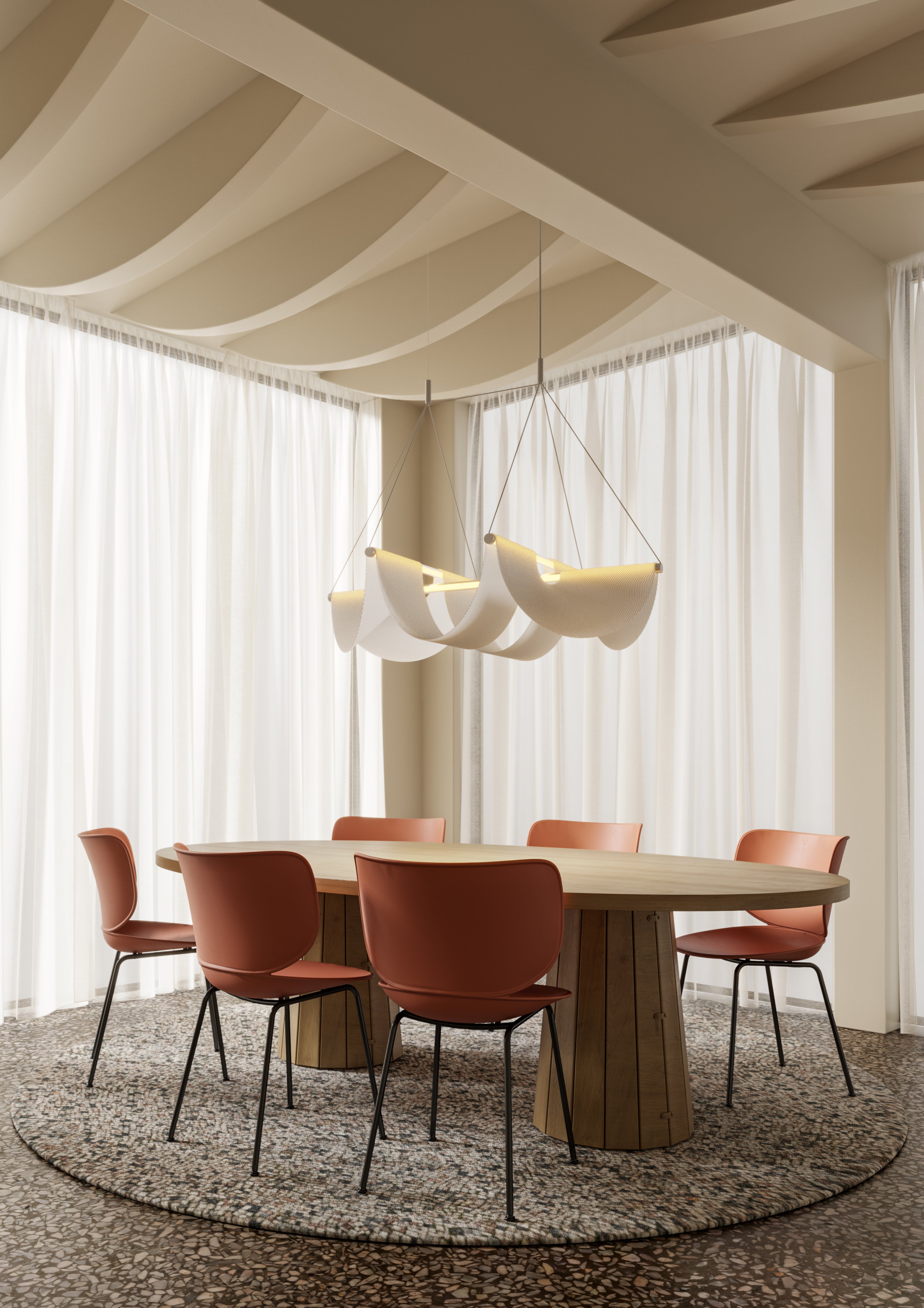 Hanglamp DRAPE LIGHT met gedrapeerde stof