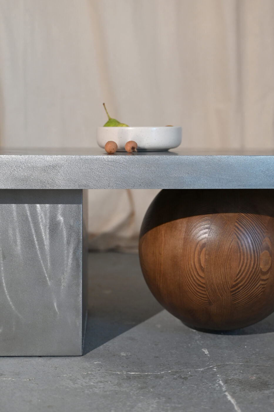 Koffietafel MOORT staal en hout