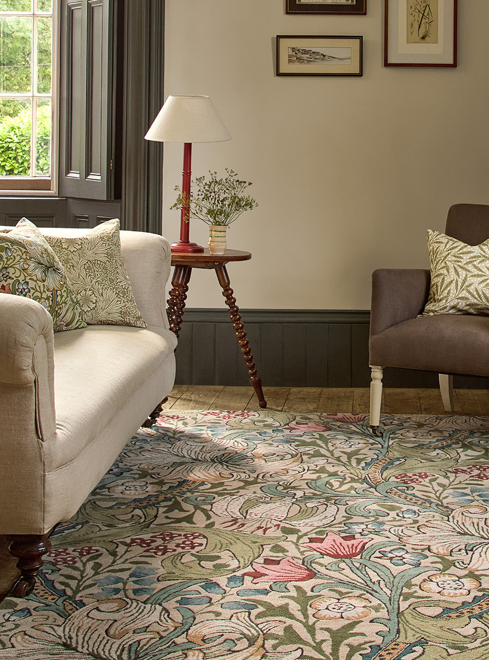 Dywan GOLDEN LILY zielony z beżowym