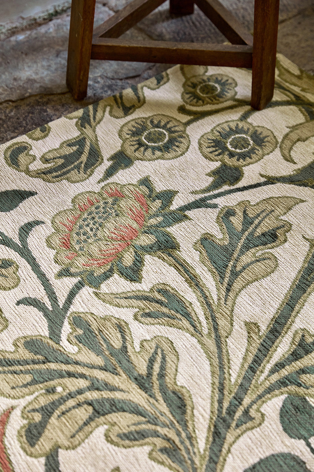 Vloerkleed HIACINTH NATUUR beige met groen