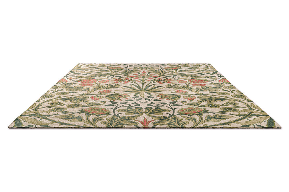 Vloerkleed HIACINTH NATUUR beige met groen