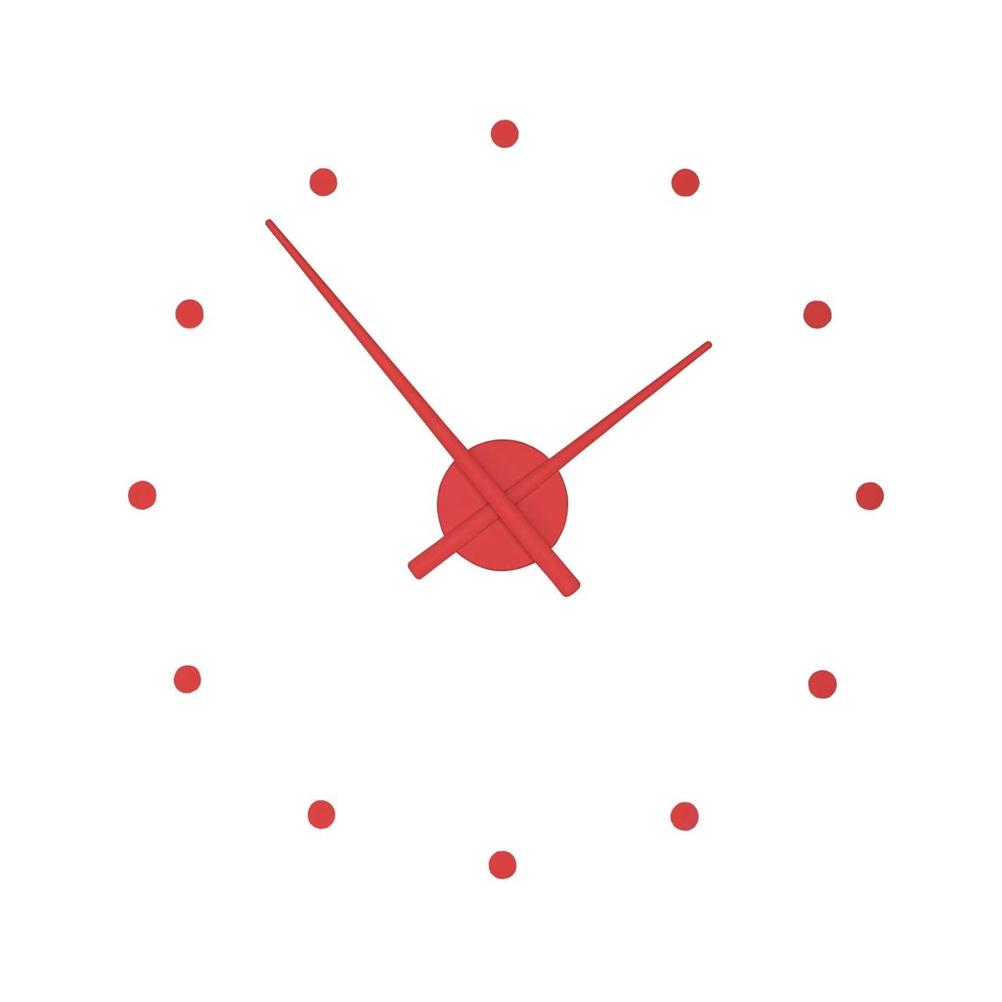 Wandklok OJ MINI rood