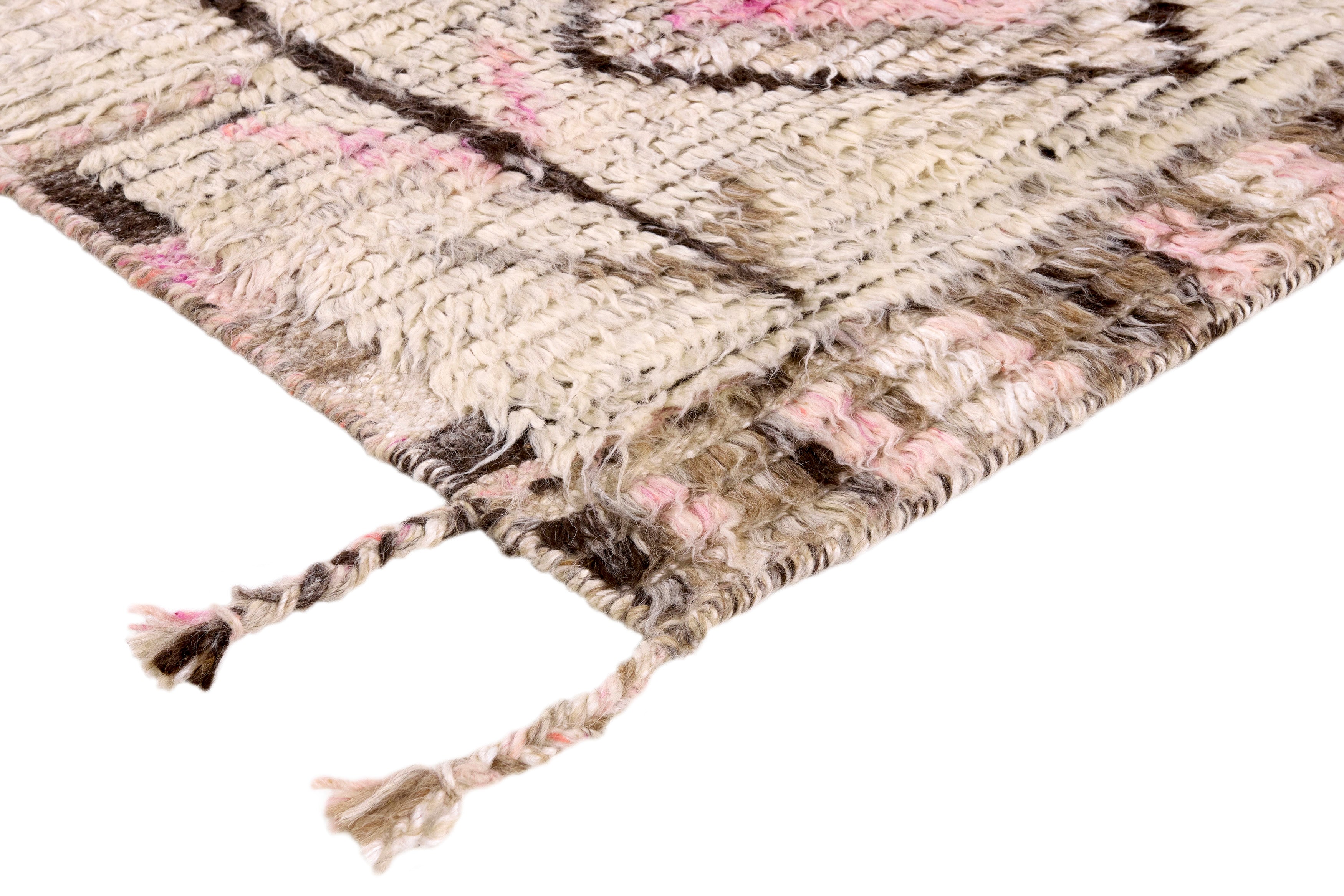 TAPijt TRIBE beige met roze