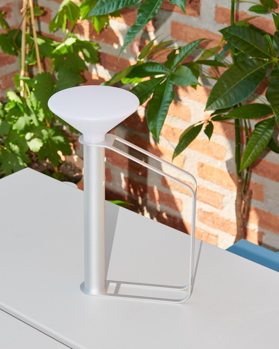 Draagbare buitenlamp PITON zilver
