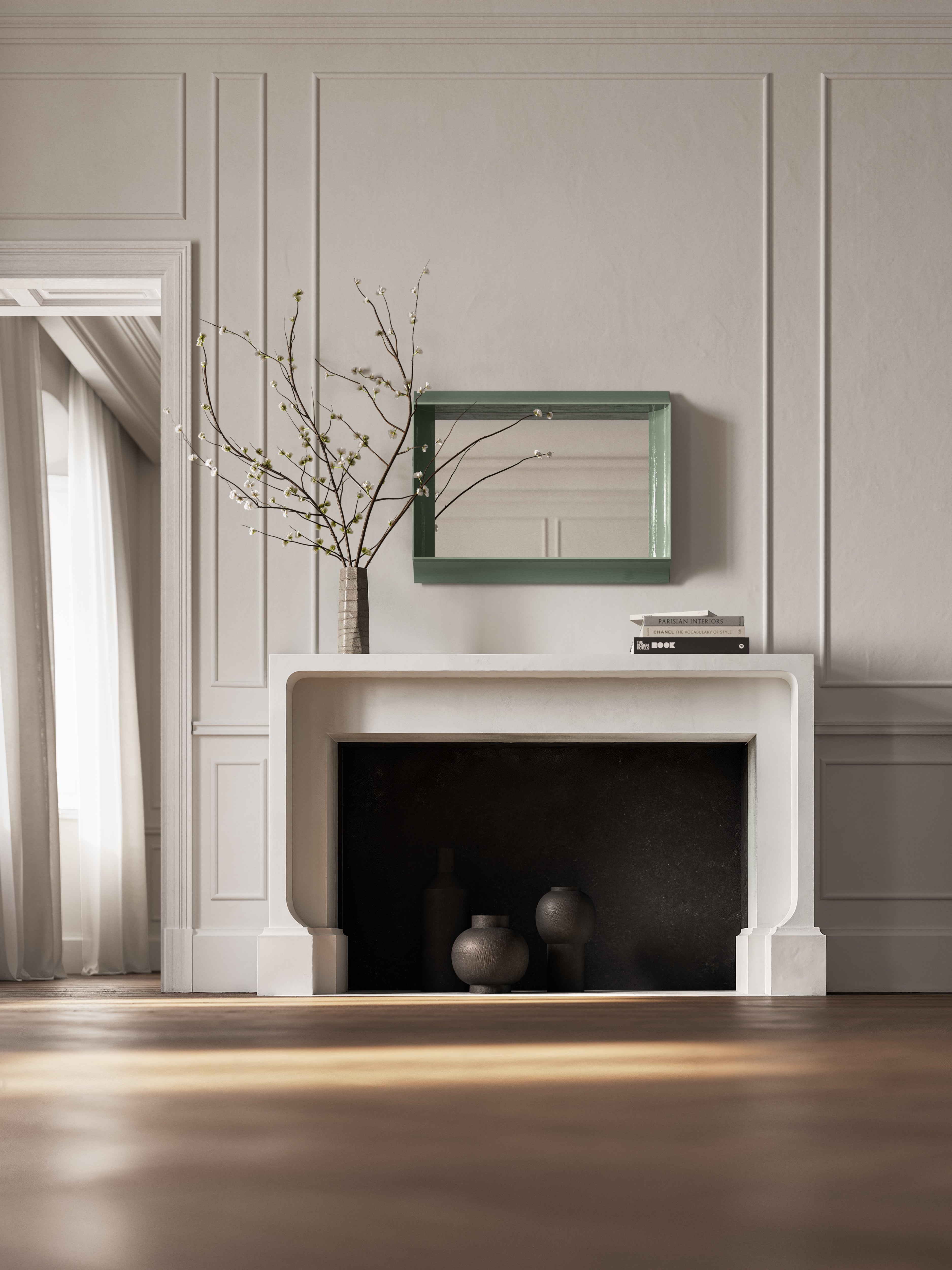 COVES wall mirror terracotta