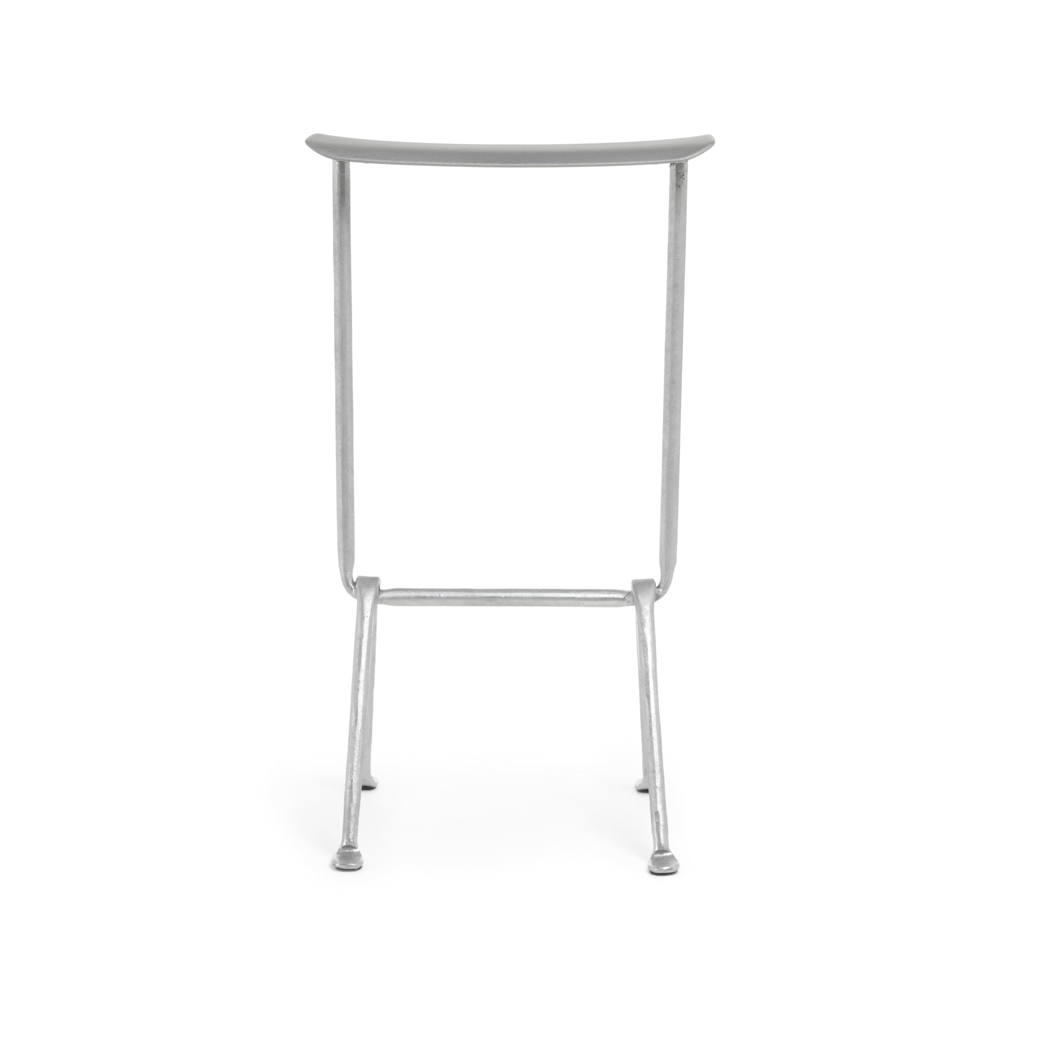 Stołek barowy OFFICINA metalowa podstawa z metalicznym siedziskiem