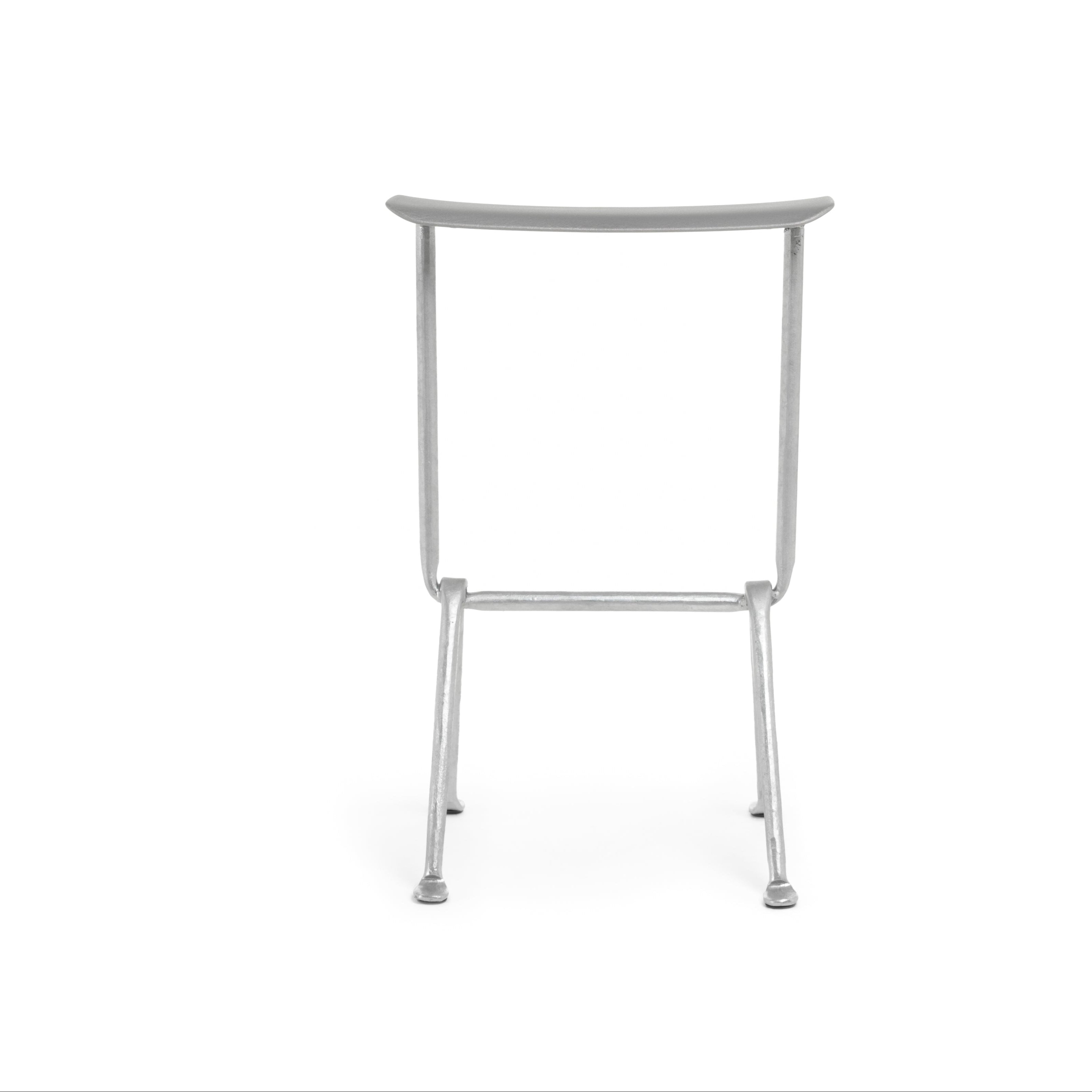 Stołek barowy OFFICINA metalowa podstawa z metalicznym siedziskiem