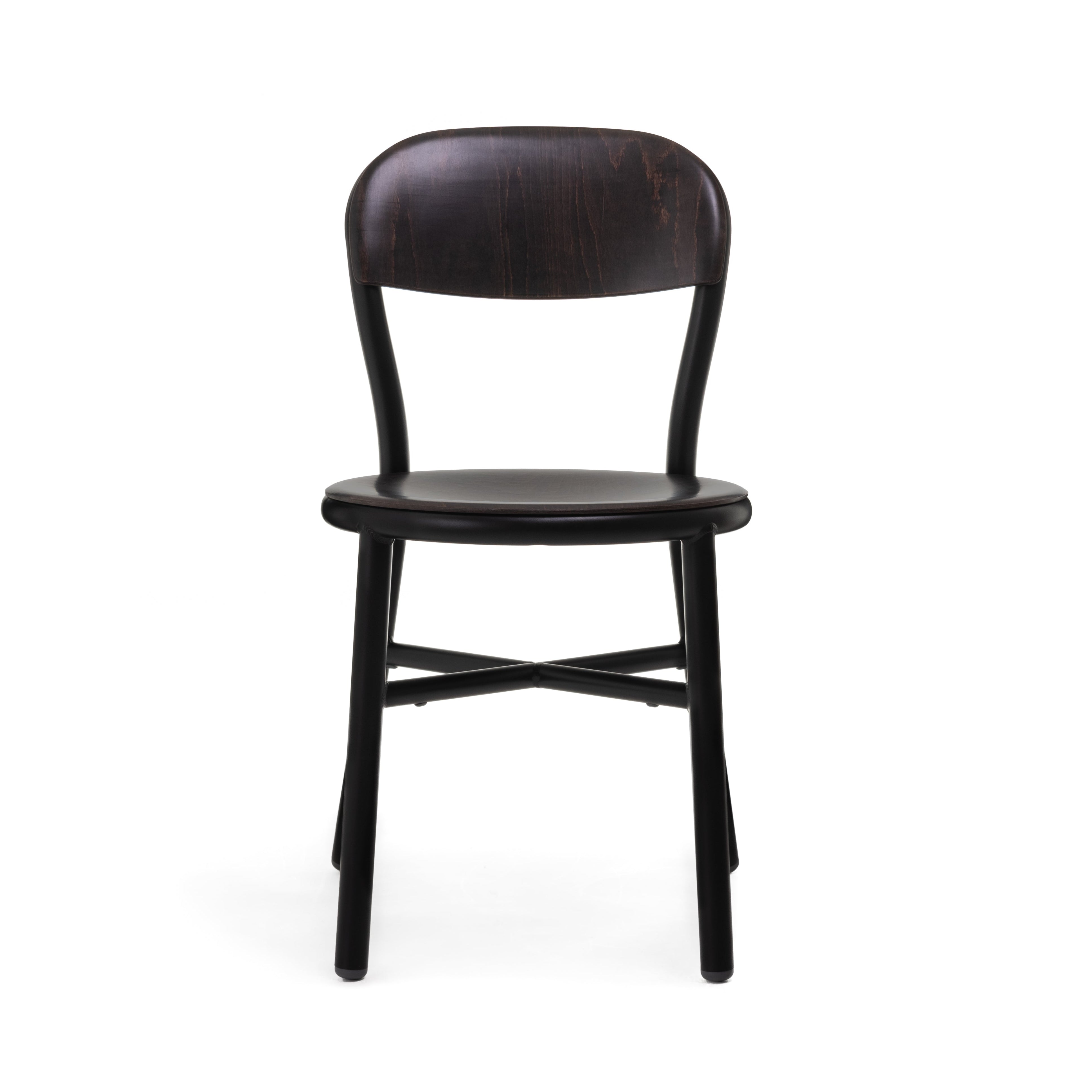 PIPE chair dark beech wood