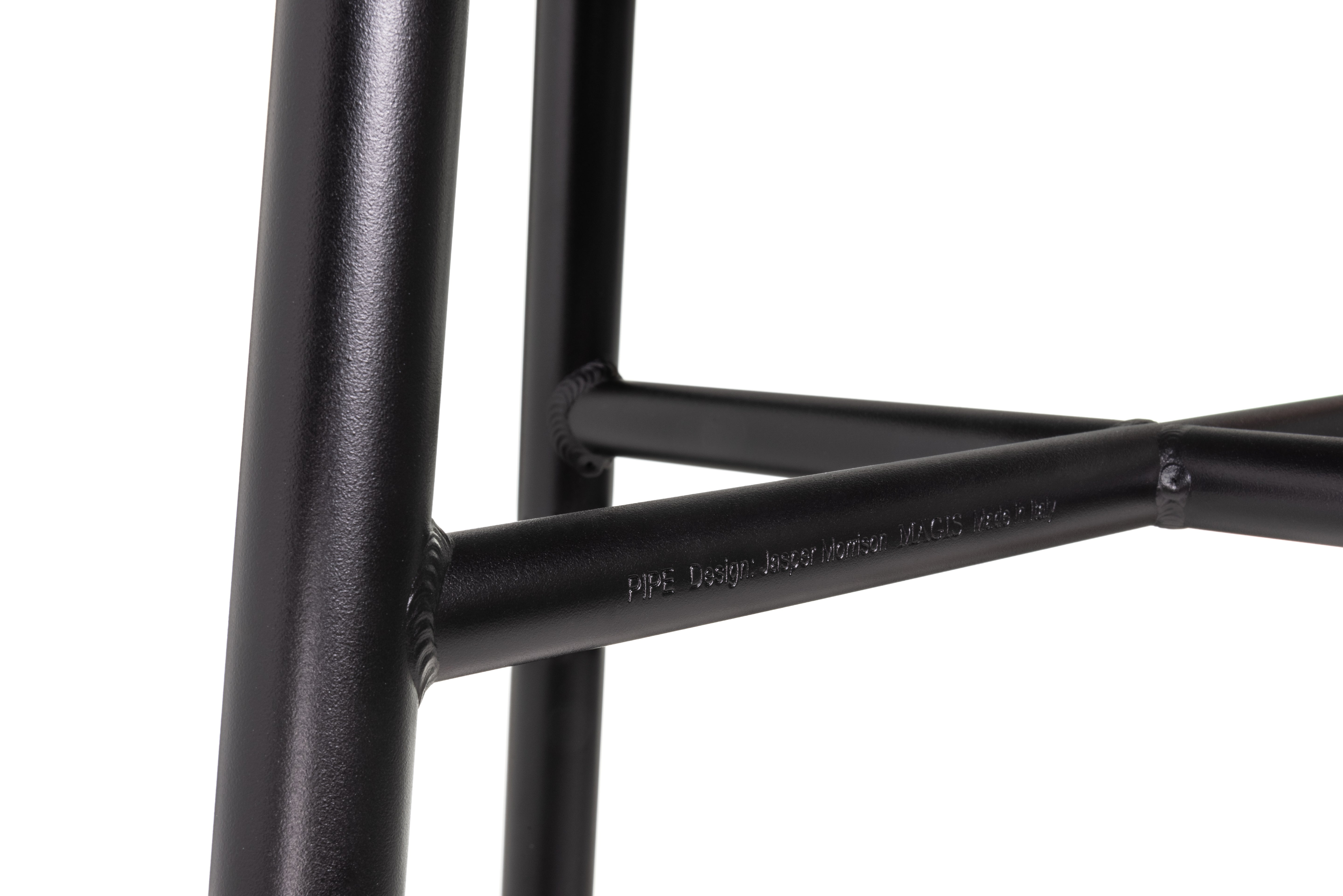 PIPE stool dark beech wood