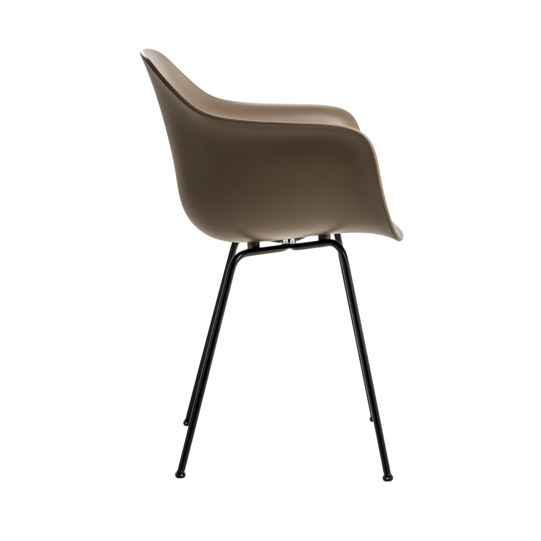 SUBSTANCE brown armchair with a metal base