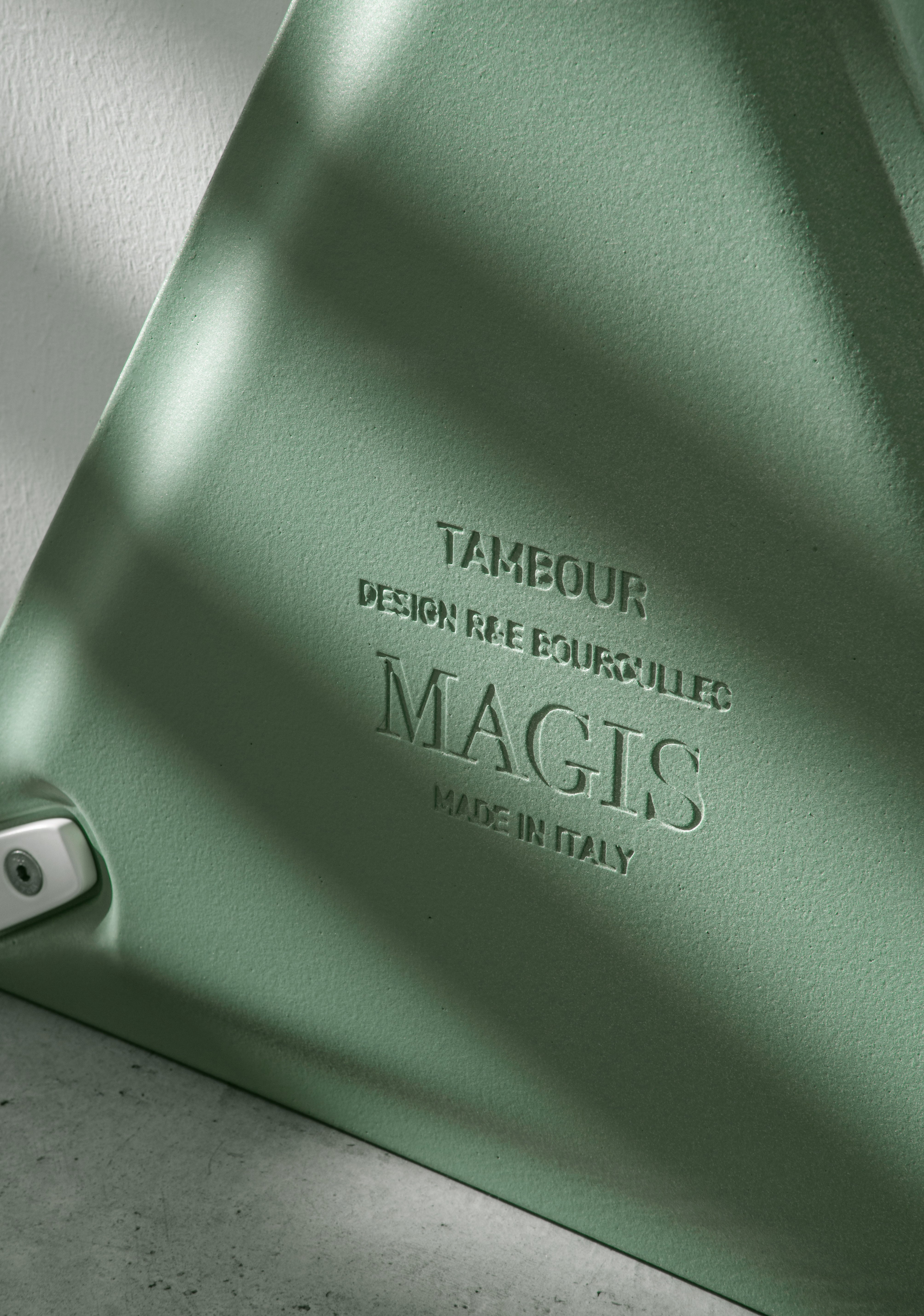 TAMBOUR blue concrete side table