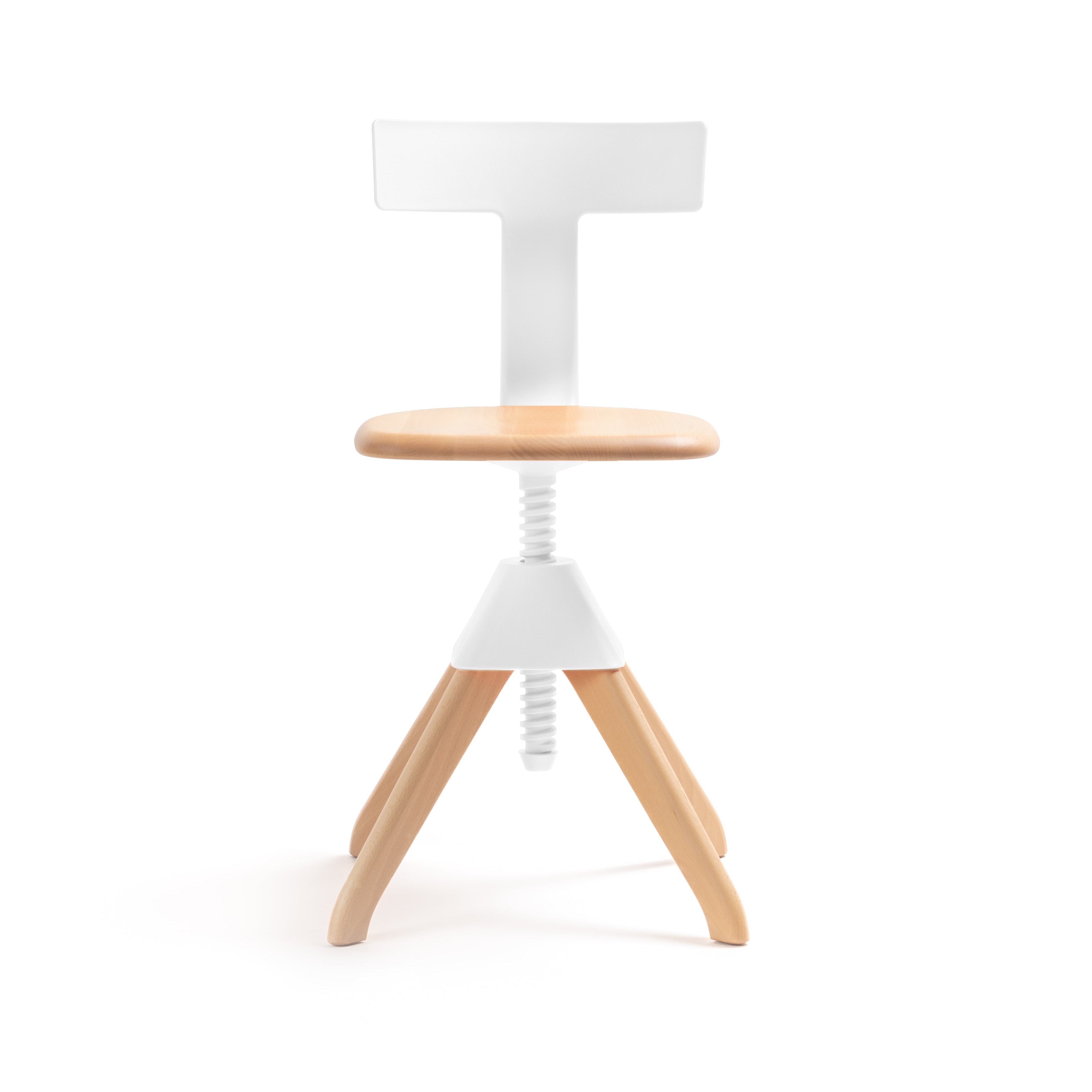 Stoel TUFFY - DE WILD GROEP wit met beuken basis