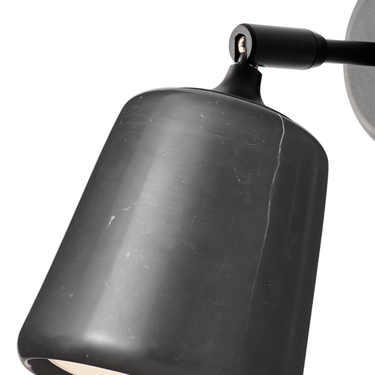 Wandlampenmaterial schwarzer Marmor