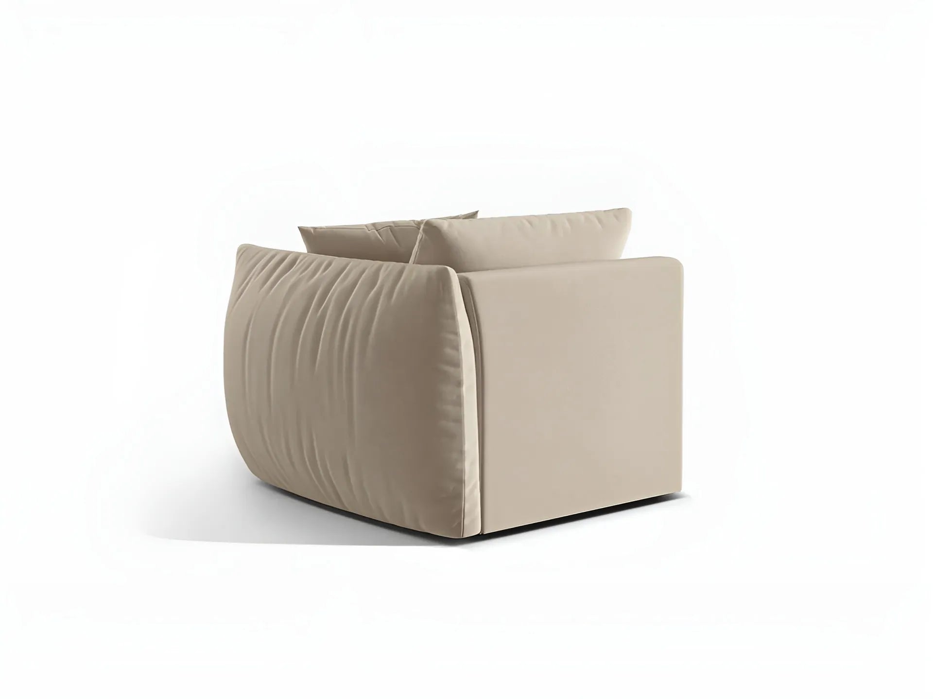 Sofa modułowa aksamitna CHRIS - element prawostronny ecru – sosna