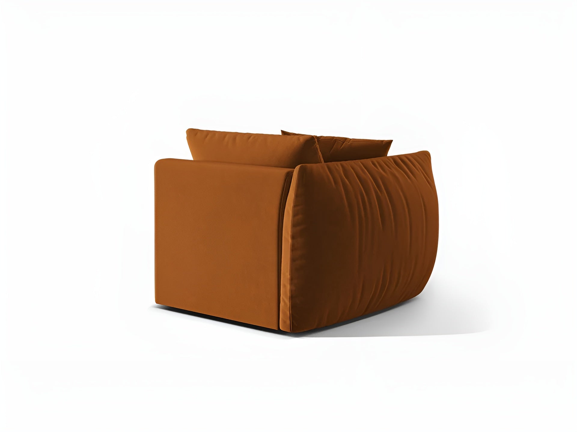 Modulaire fluwelen bank CHRIS - linker element terracotta