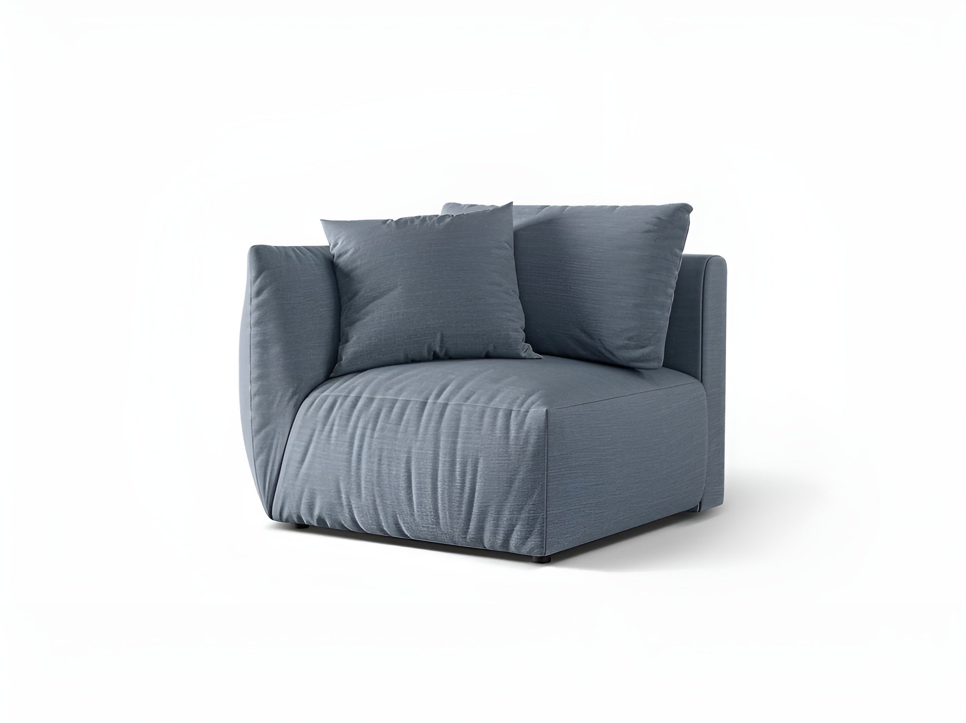 Modulaire bank CHRIS - linker element lichtblauw chenille