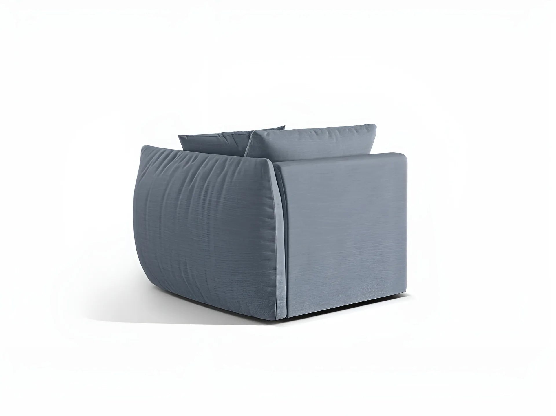 Sofa modułowa CHRIS - element prawostronny jasnoniebieski szenil – sosna