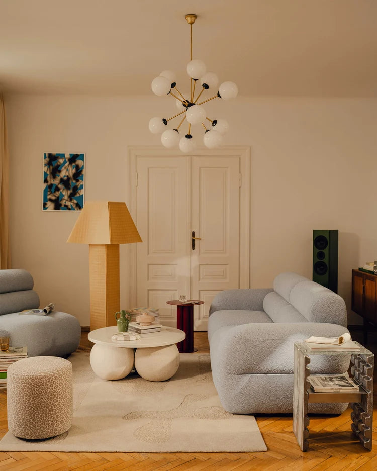 Modulaire bank NEO - blauwe melange hoekmodule