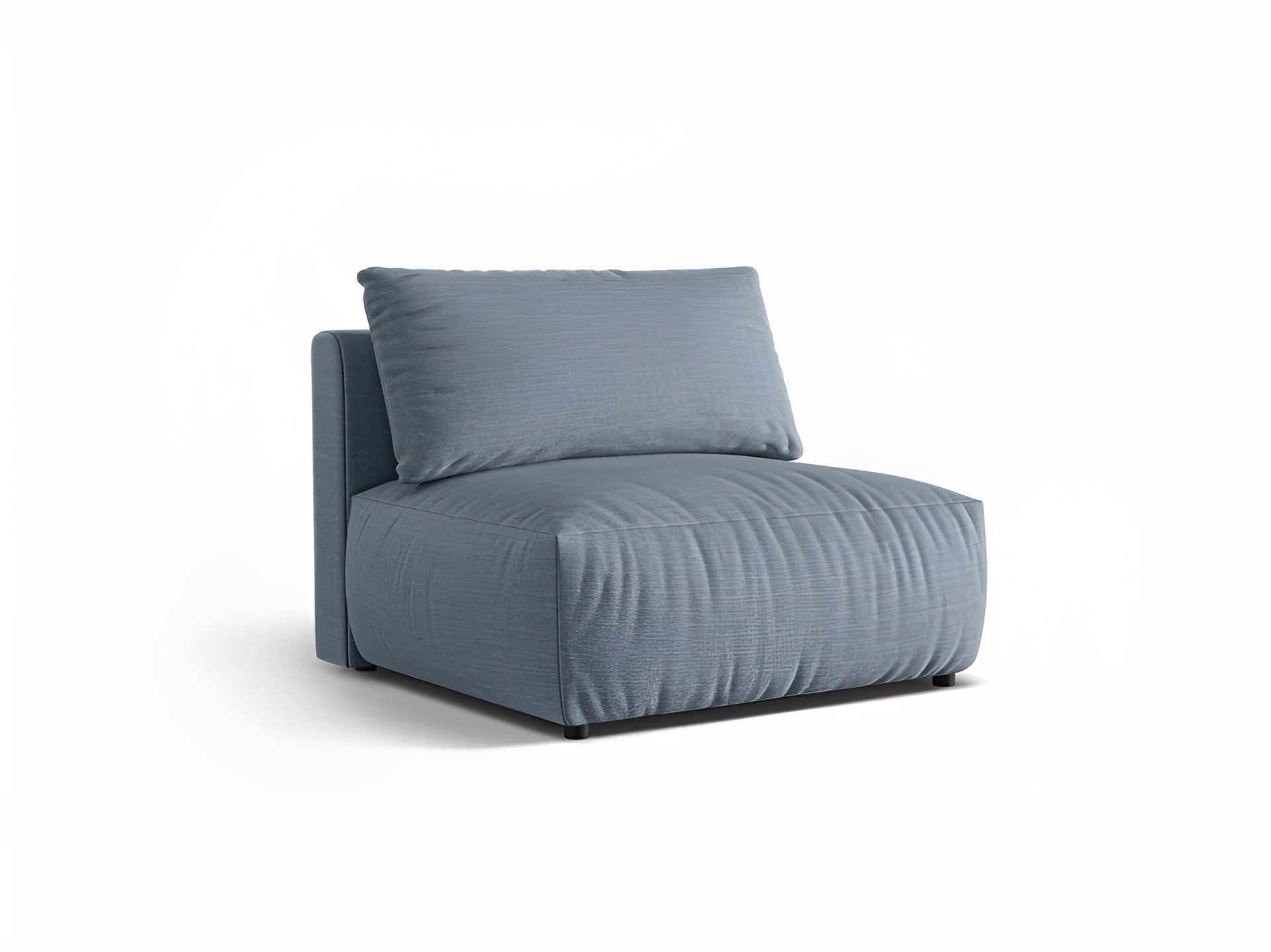 Sofa modułowa CHRIS - szeroki element środkowy jasnoniebieski szenil do salonu – Micadoni