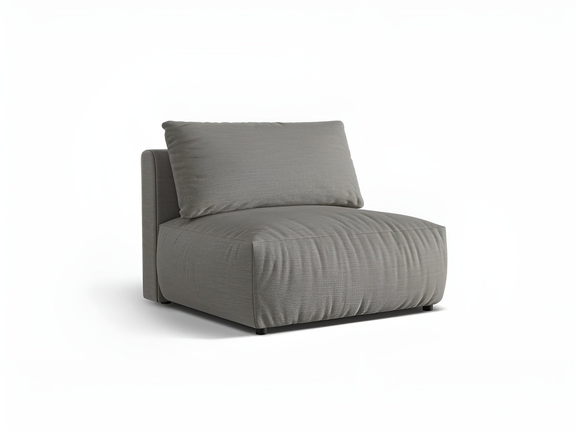 Sofa modułowa CHRIS - szeroki element środkowy jasnoszary szenil do salonu – Micadoni