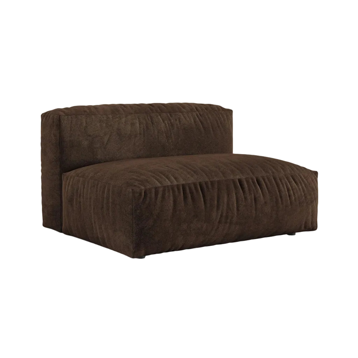 Velvet modulaire bank MARTINA XL - middenmodule chocolade