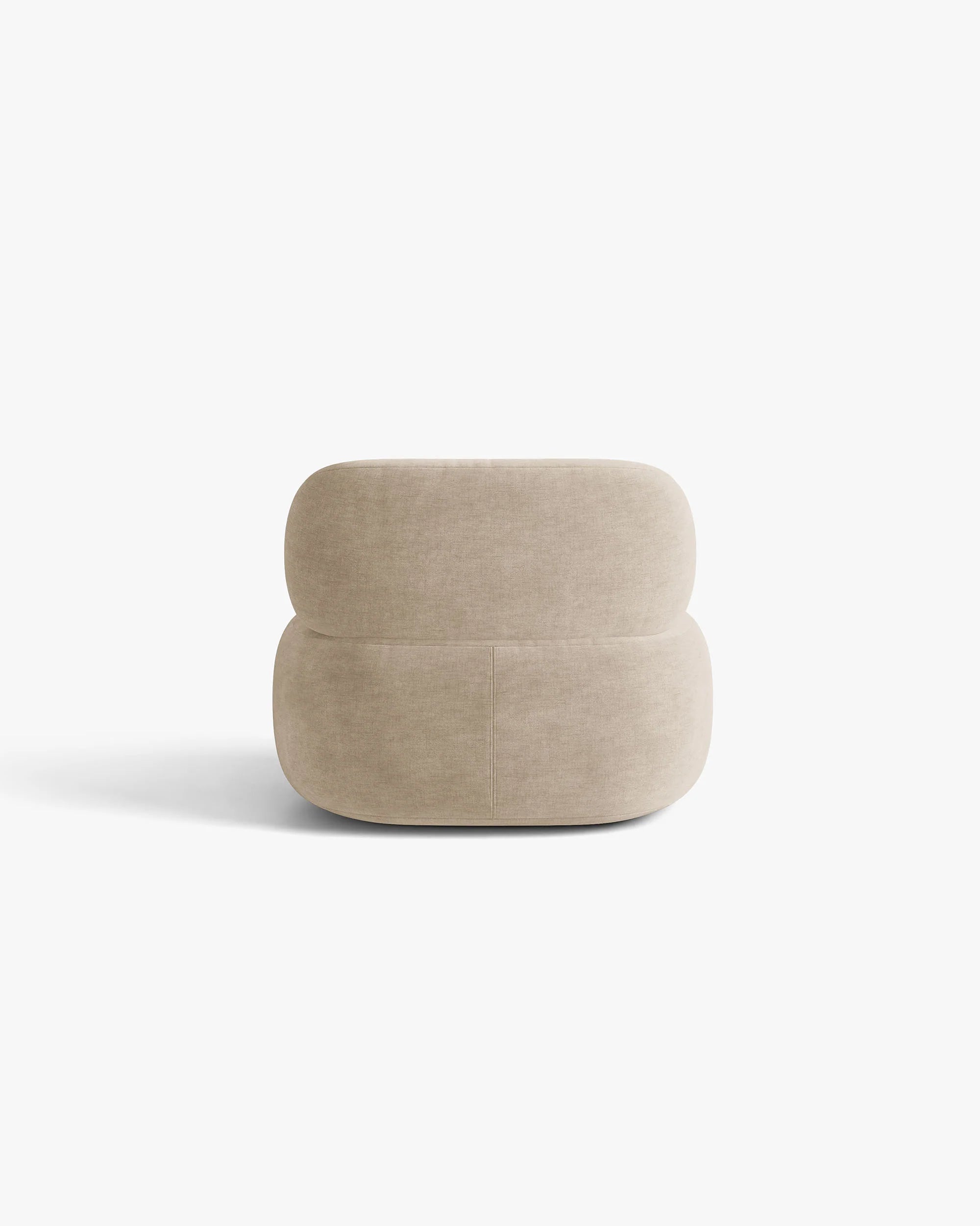 Beige AURA fauteuil van chenille