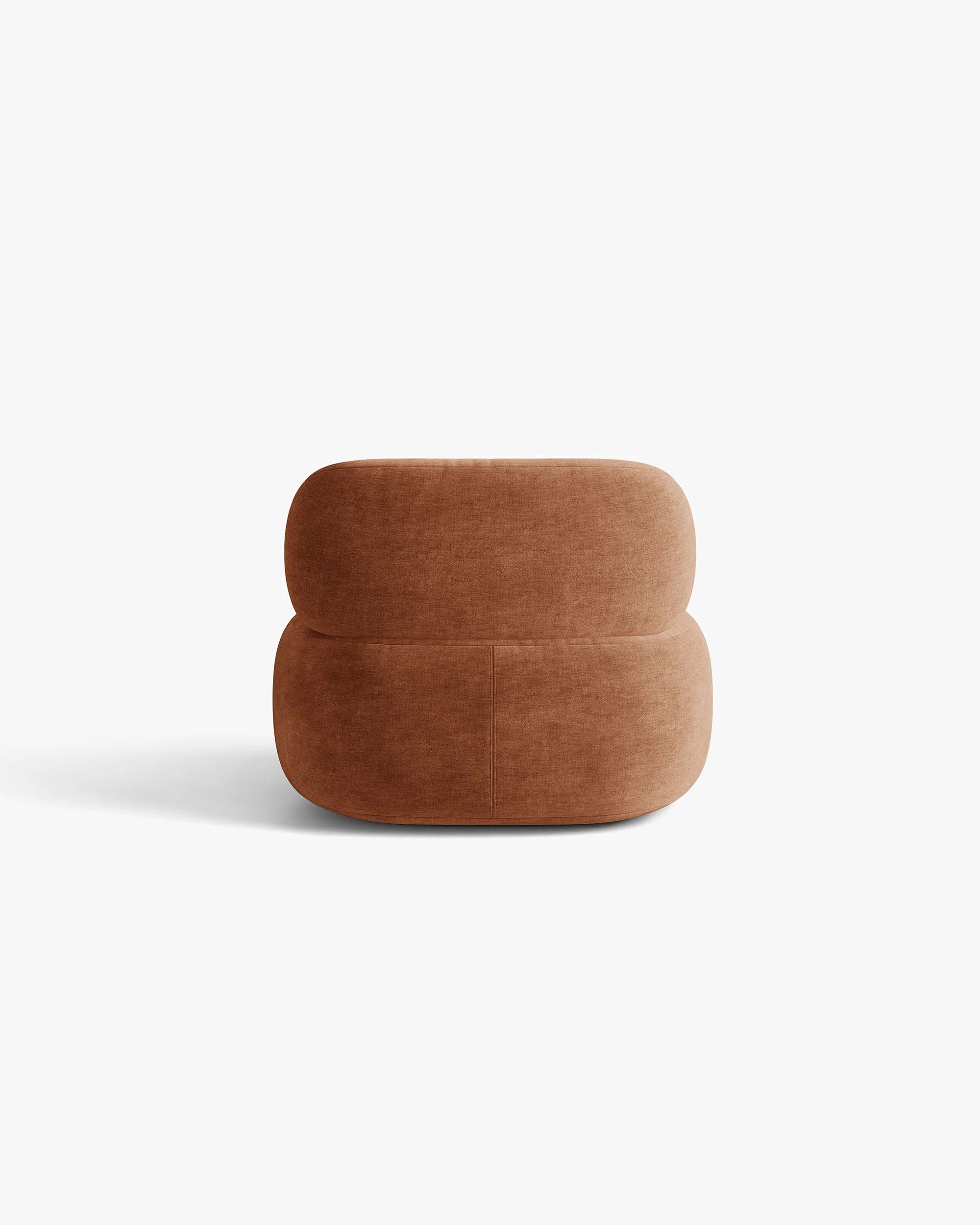 Fauteuil AURA in baksteen chenille