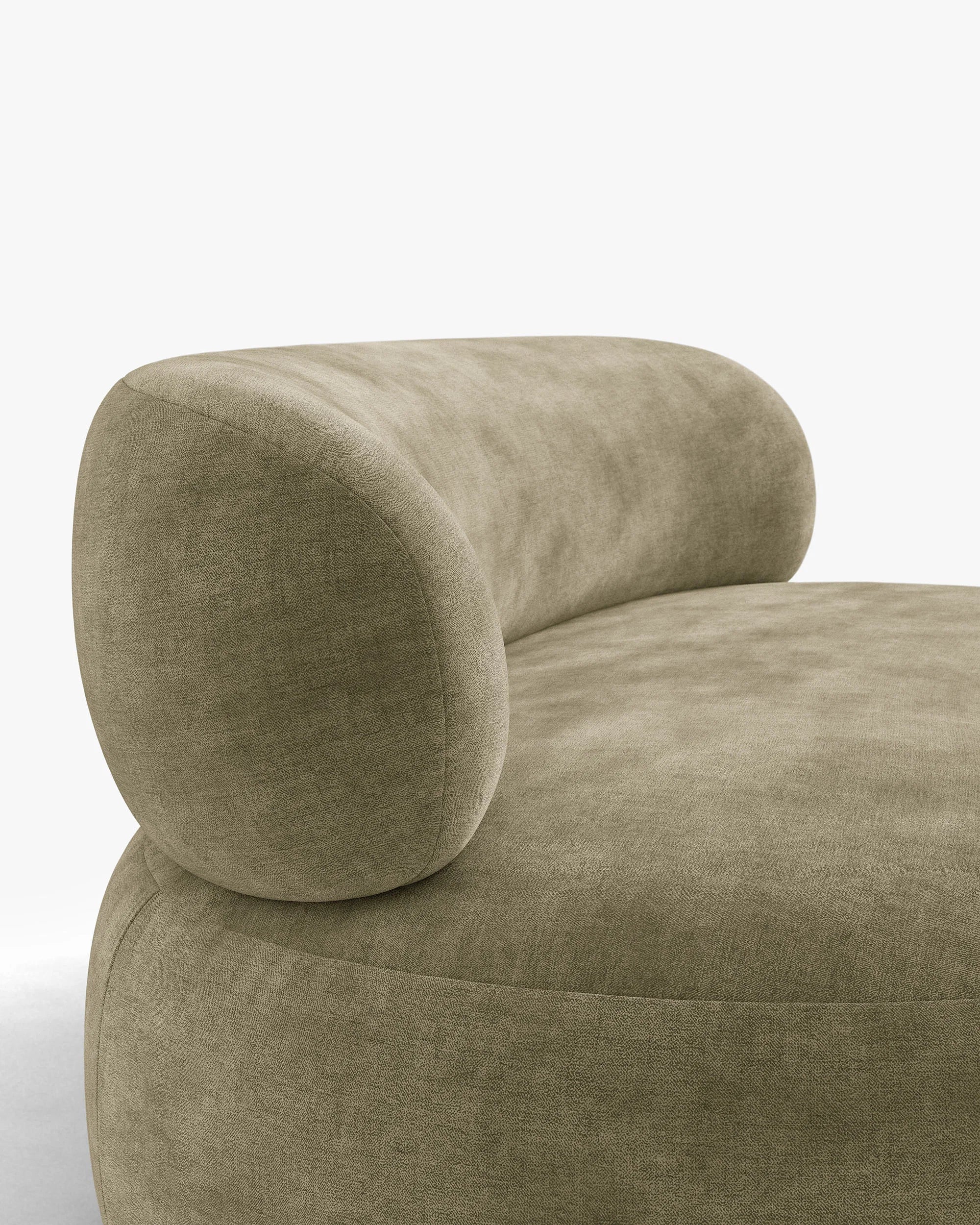 Fauteuil AURA lichtolijfkleurig chenille