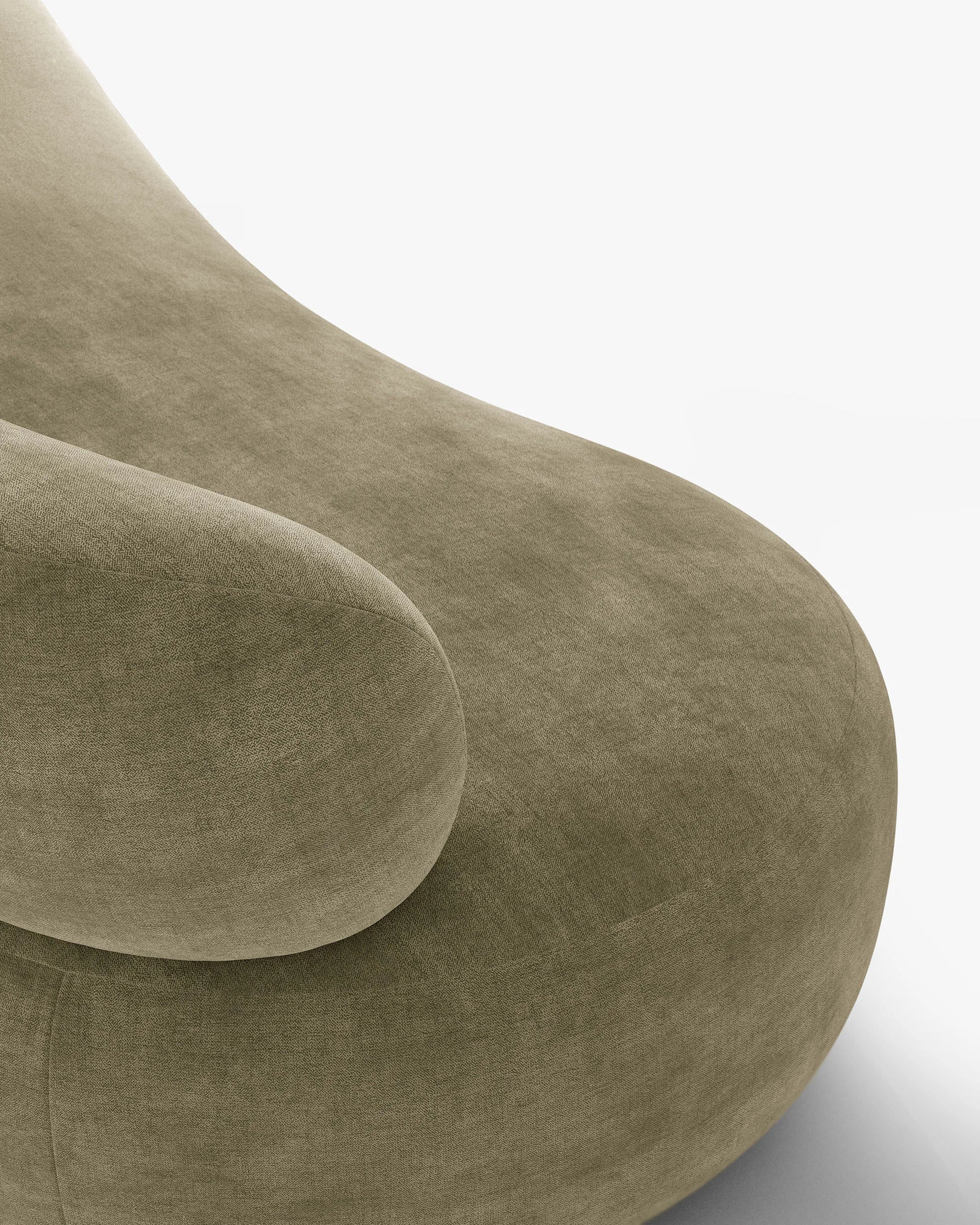 Fauteuil AURA lichtolijfkleurig chenille