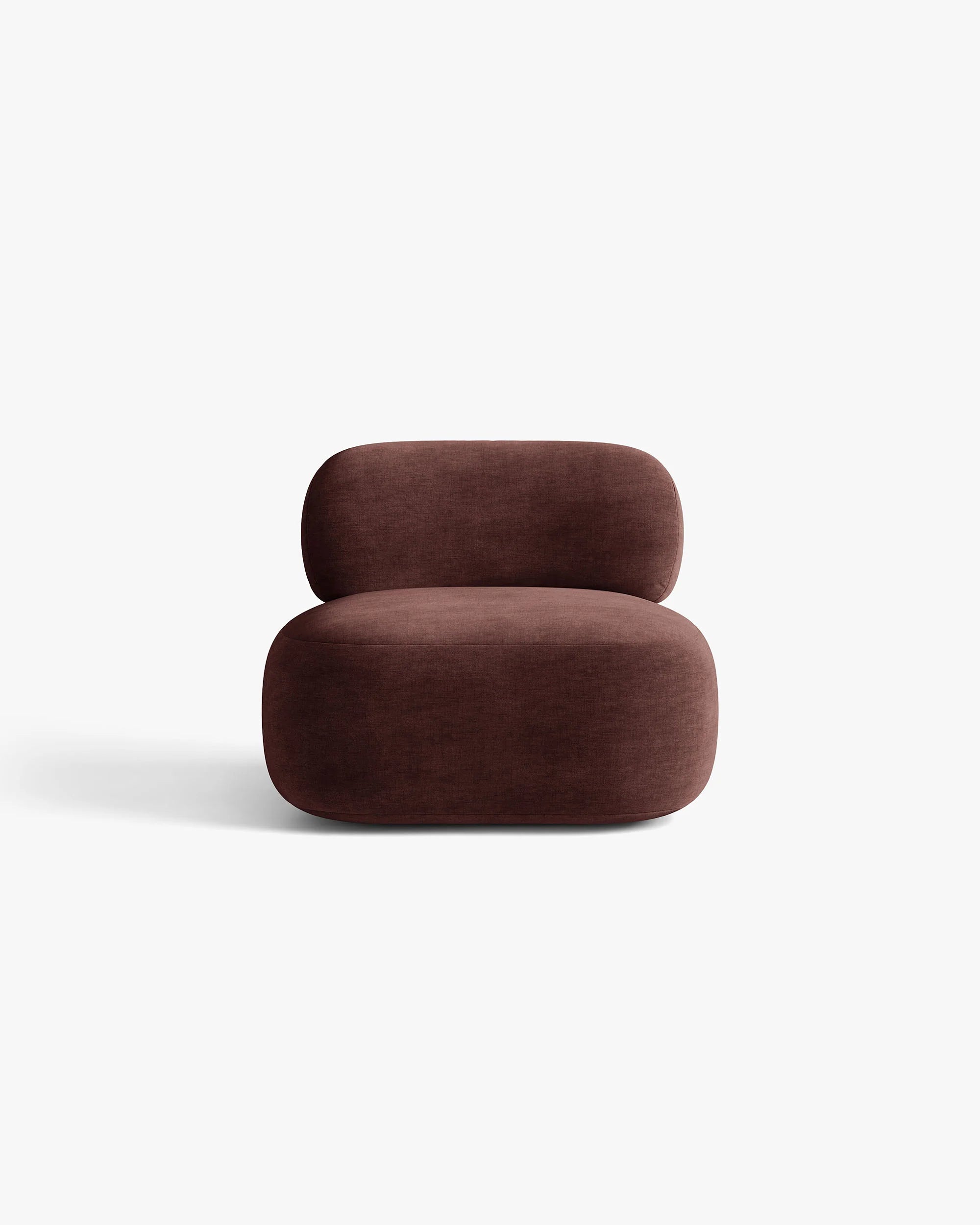 Fauteuil AURA in kersenrood chenille