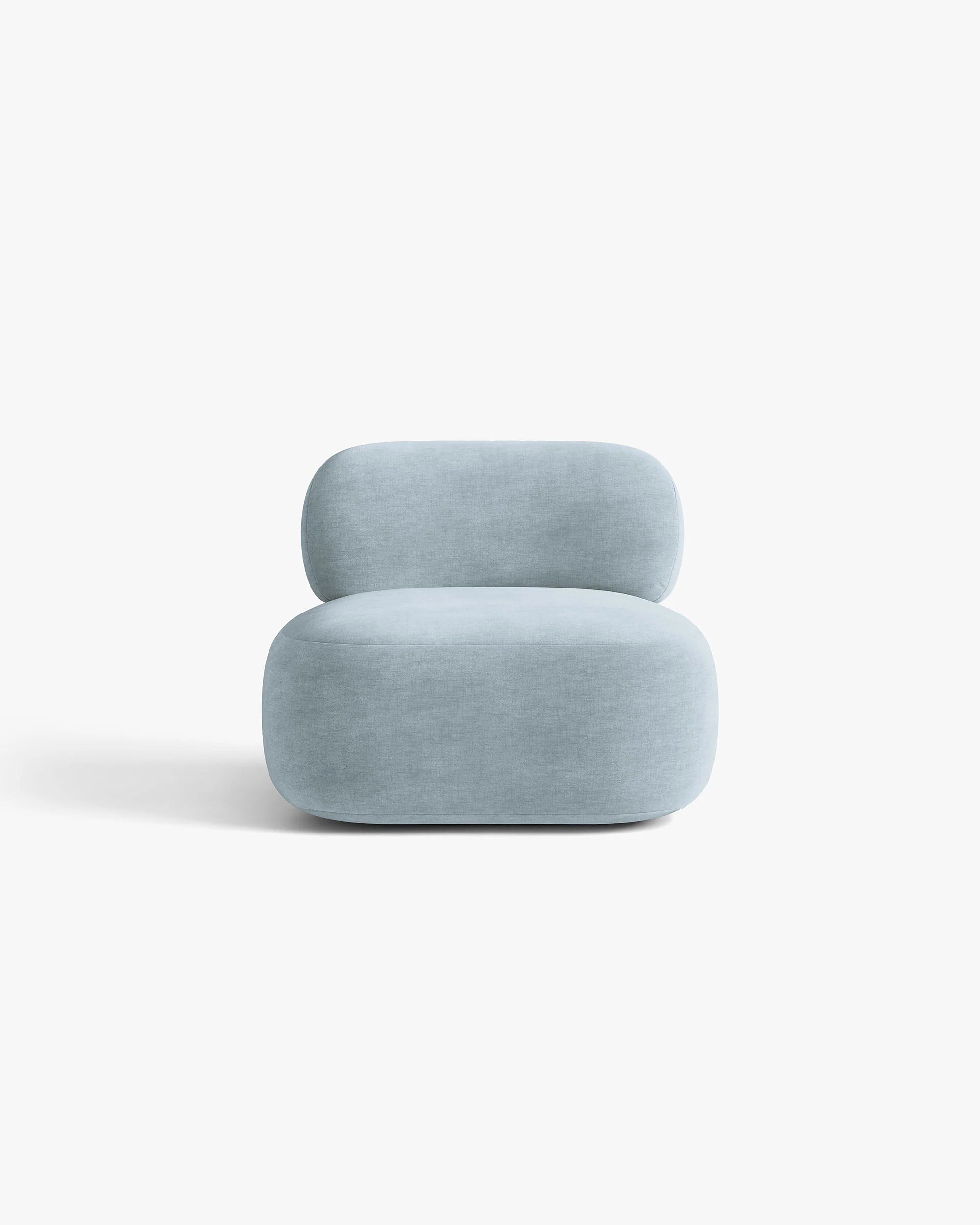 Fauteuil AURA pastelblauw chenille