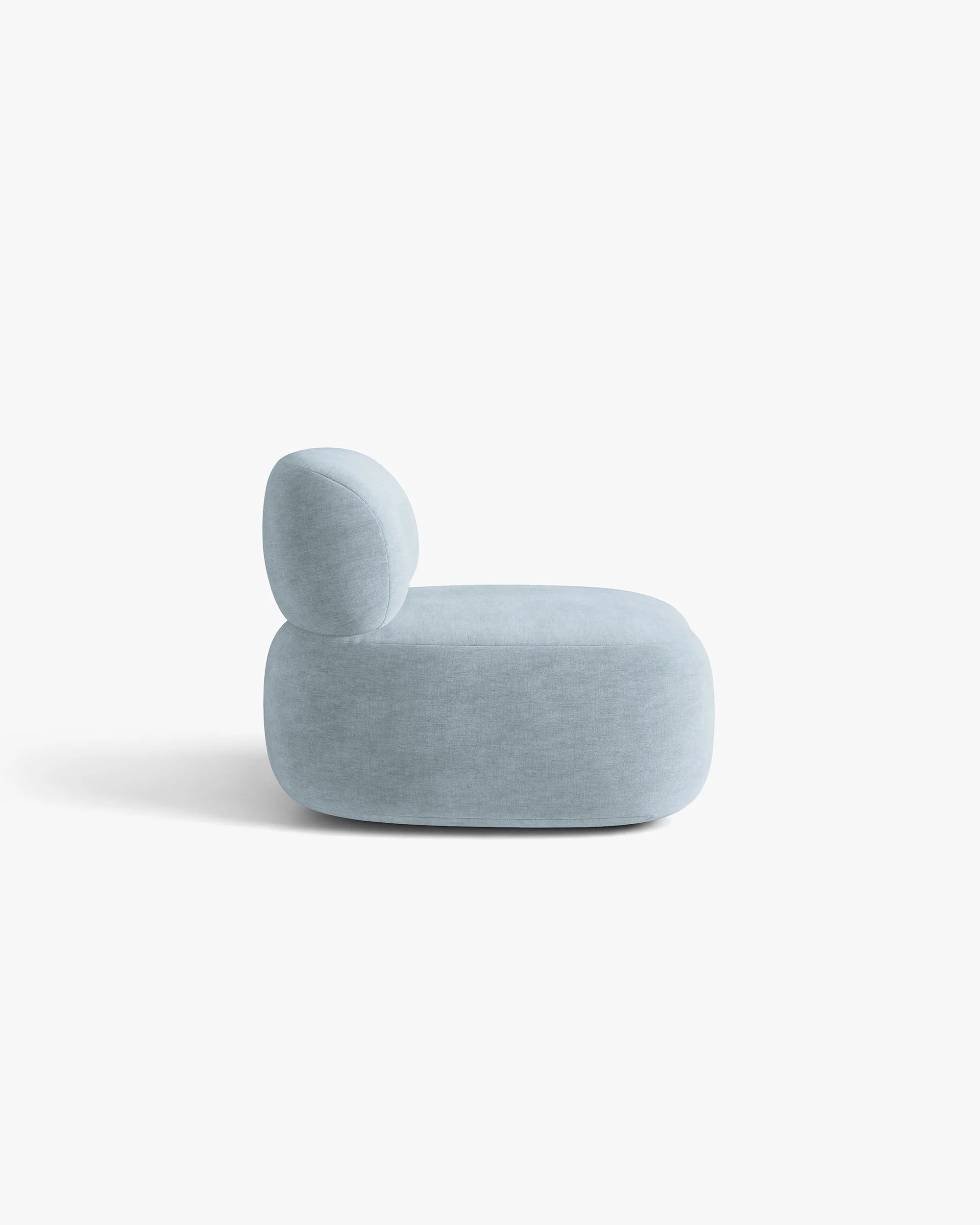 Fauteuil AURA pastelblauw chenille