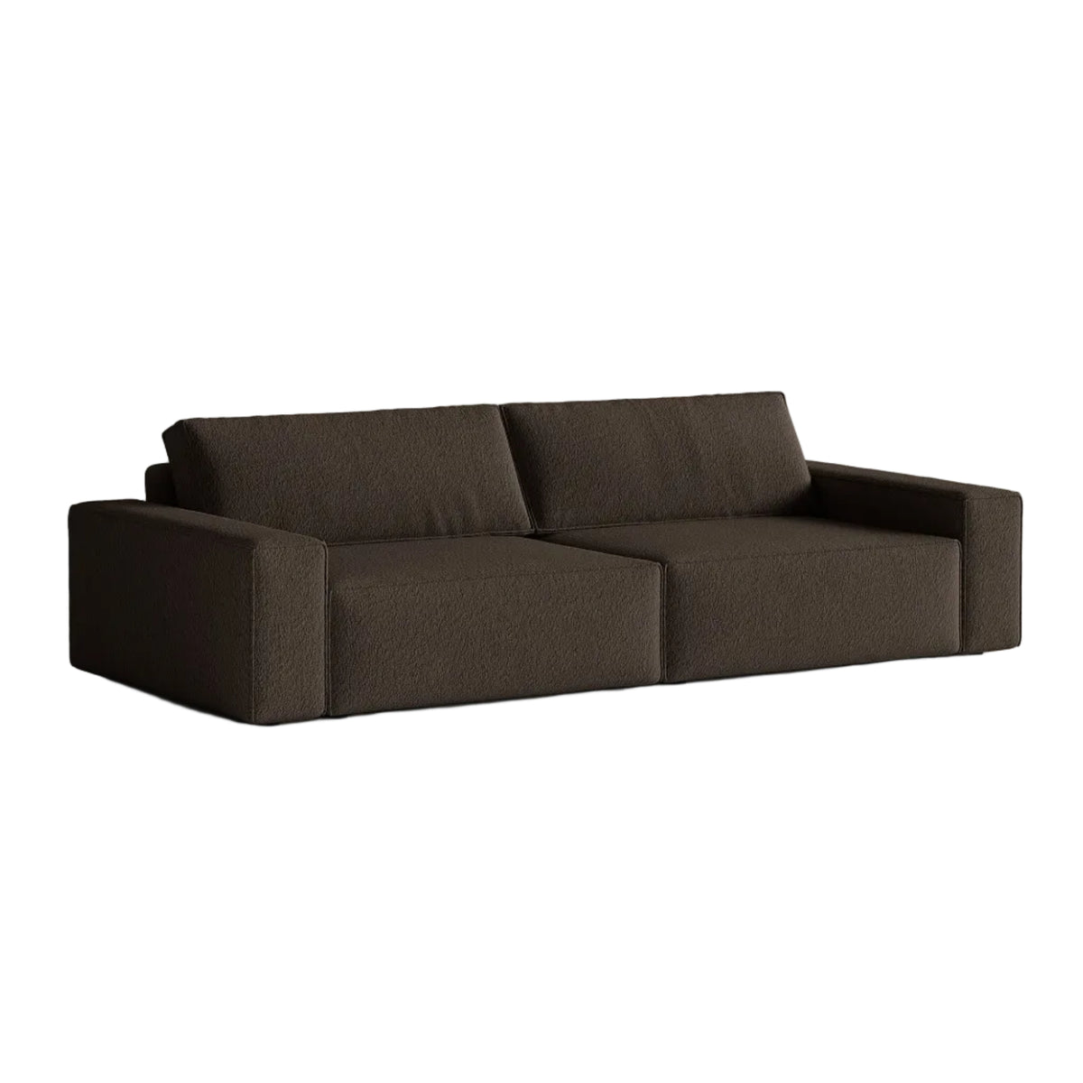 Sofa 3-zits met slaapfunctie JODIE chocolade boucle