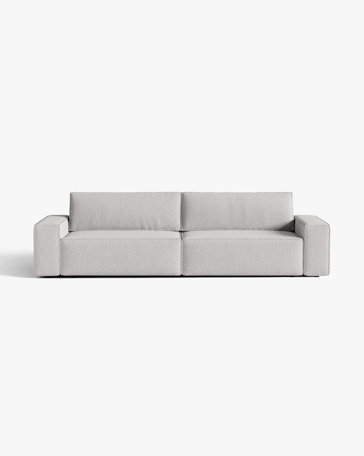 Sofa 3-zits met slaapfunctie JODIE grijs boucle