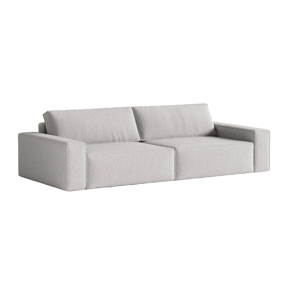 Sofa 3-zits met slaapfunctie JODIE grijs boucle