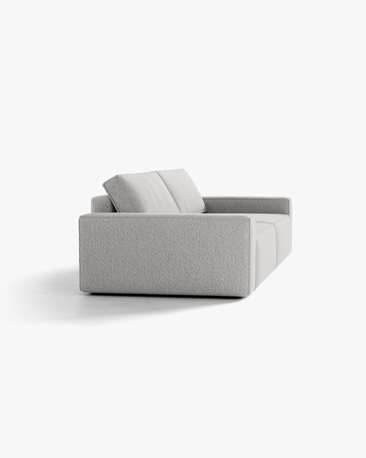 Sofa 3-zits met slaapfunctie JODIE grijs boucle