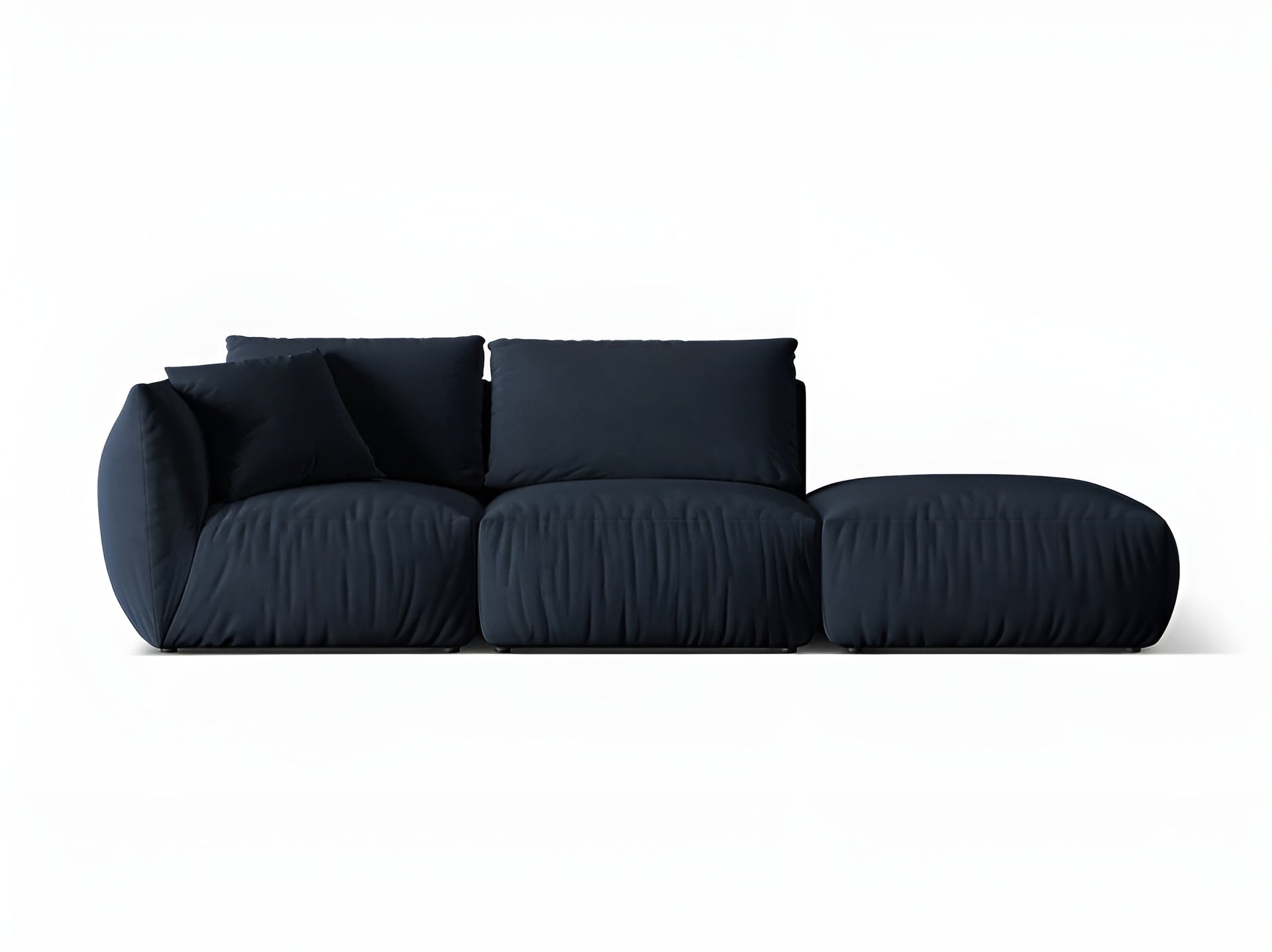 3-seater right-facing velvet modular sofa CHRIS royal blue