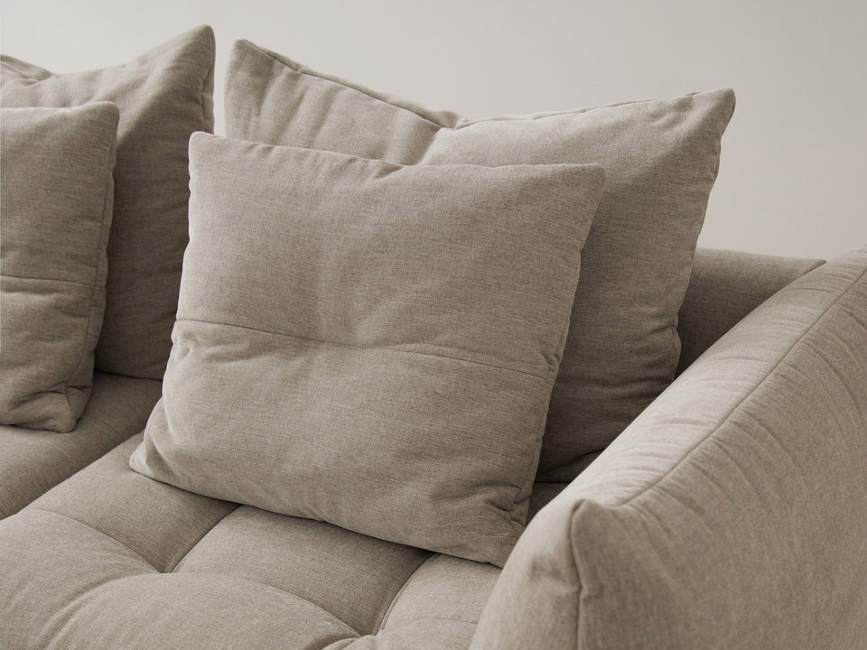 3-seater velvet sofa gray Bloom