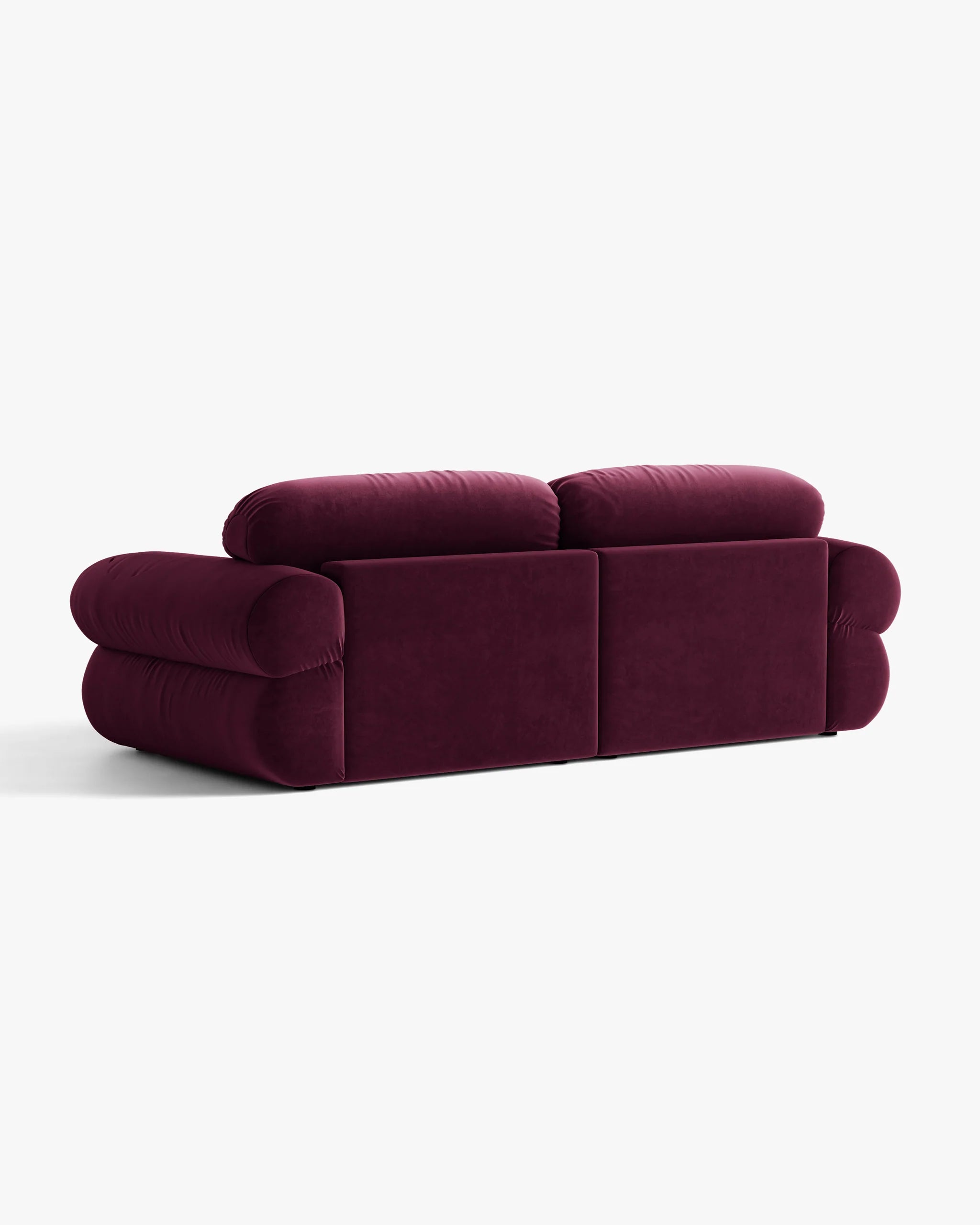 Sofa 3-zits fluwelen OPHELIA bordeauxrood