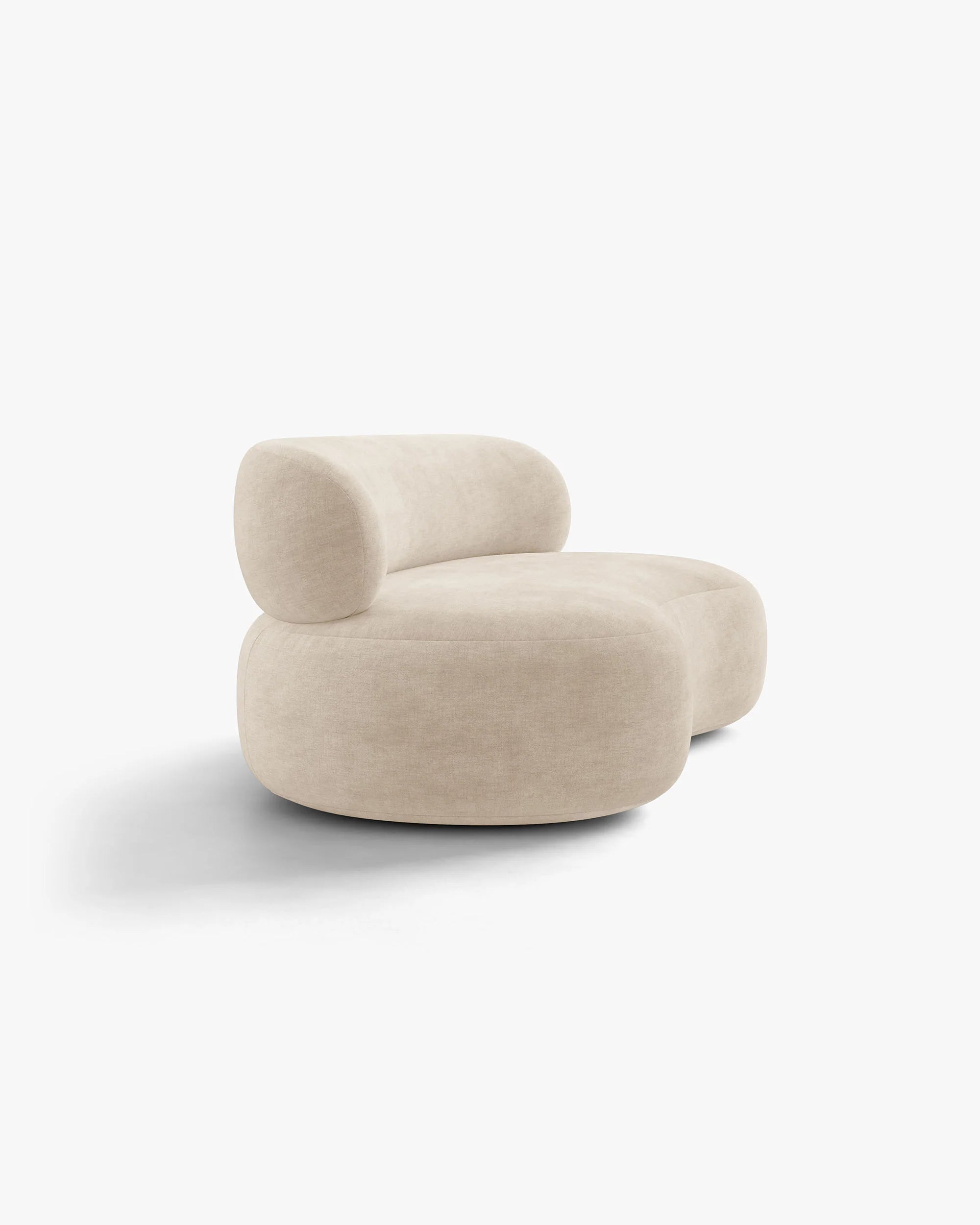 Sofa 3-zits AURA lichtbeige chenille