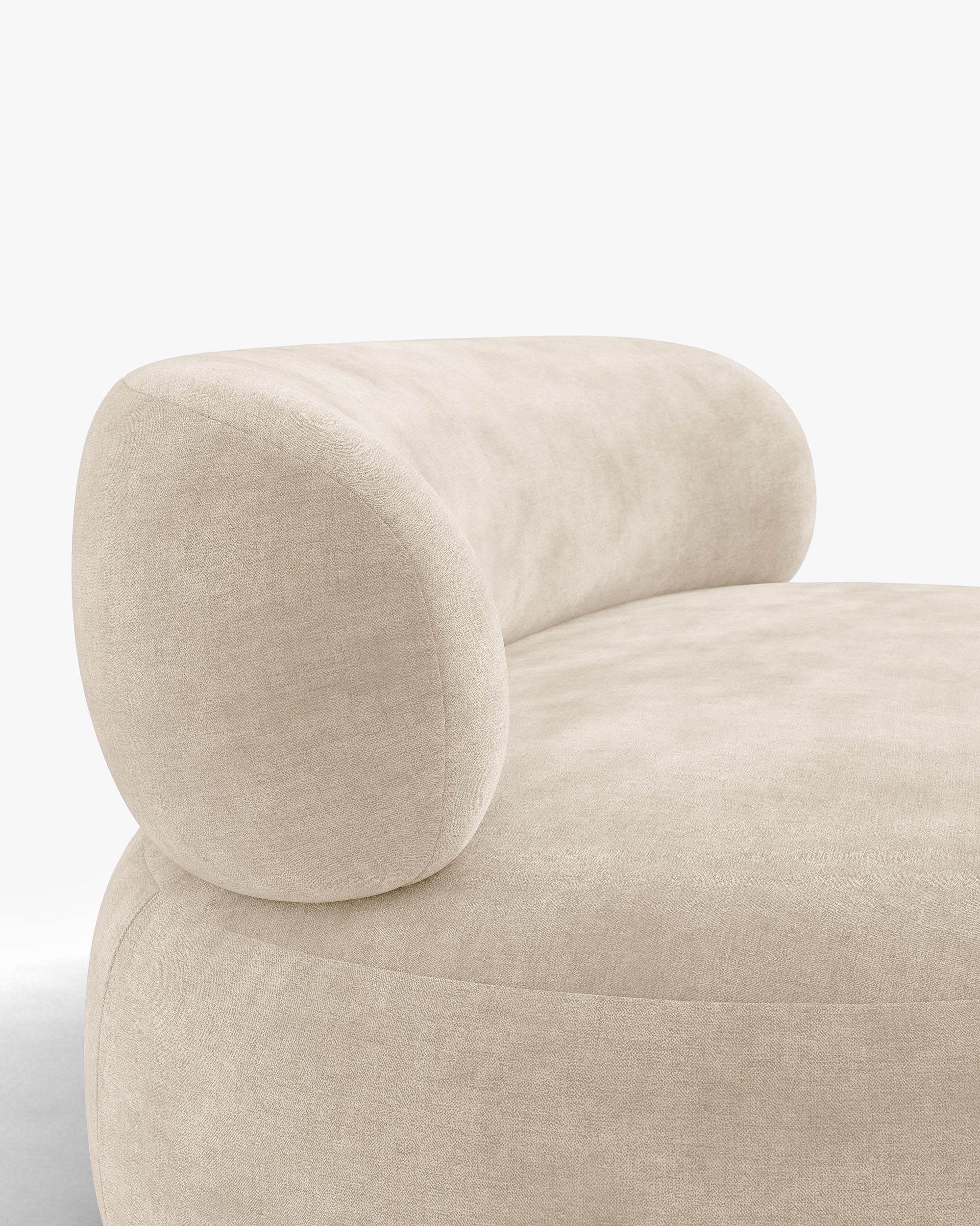 Sofa 3-zits AURA lichtbeige chenille