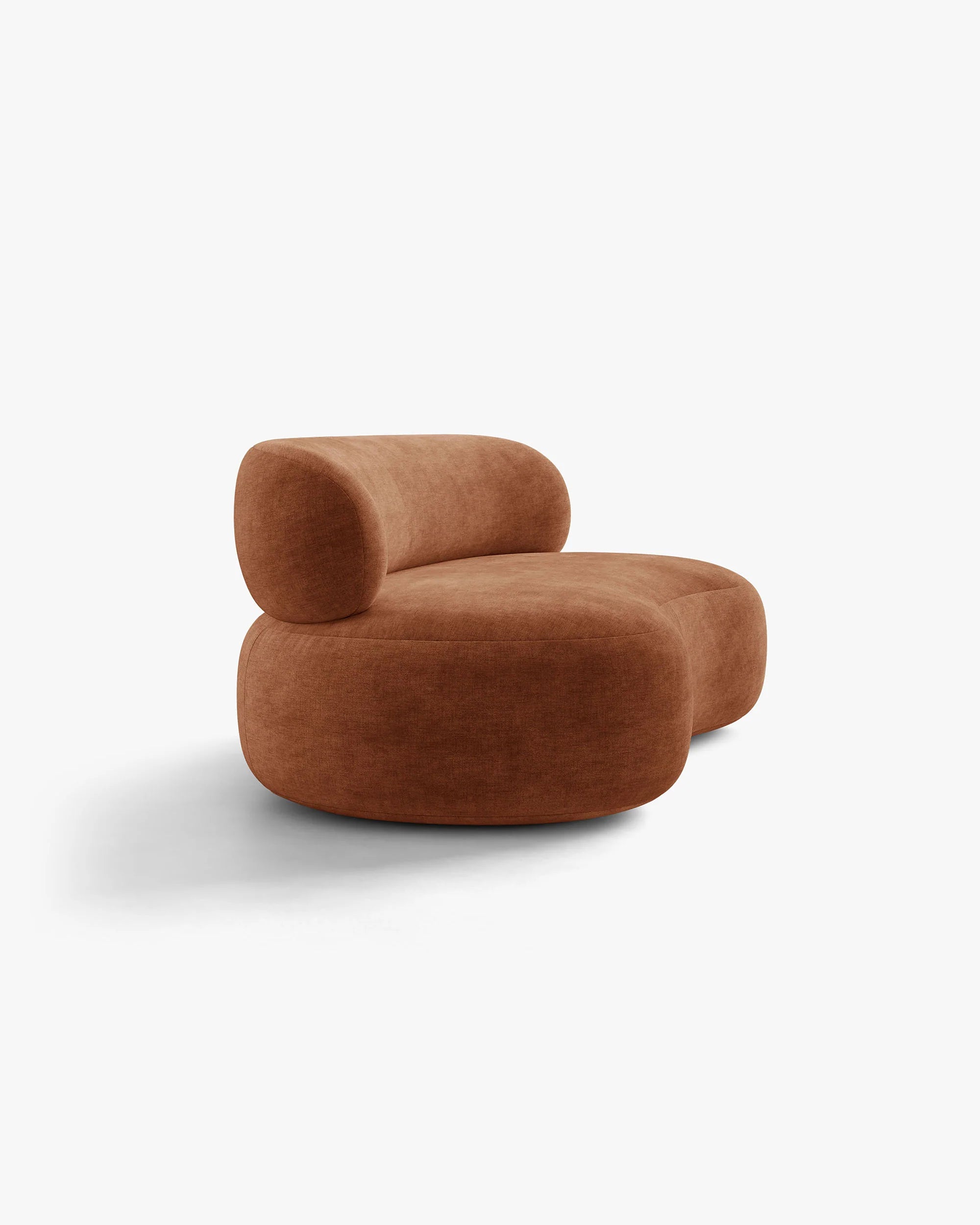 Sofa 3-zits AURA baksteen chenille