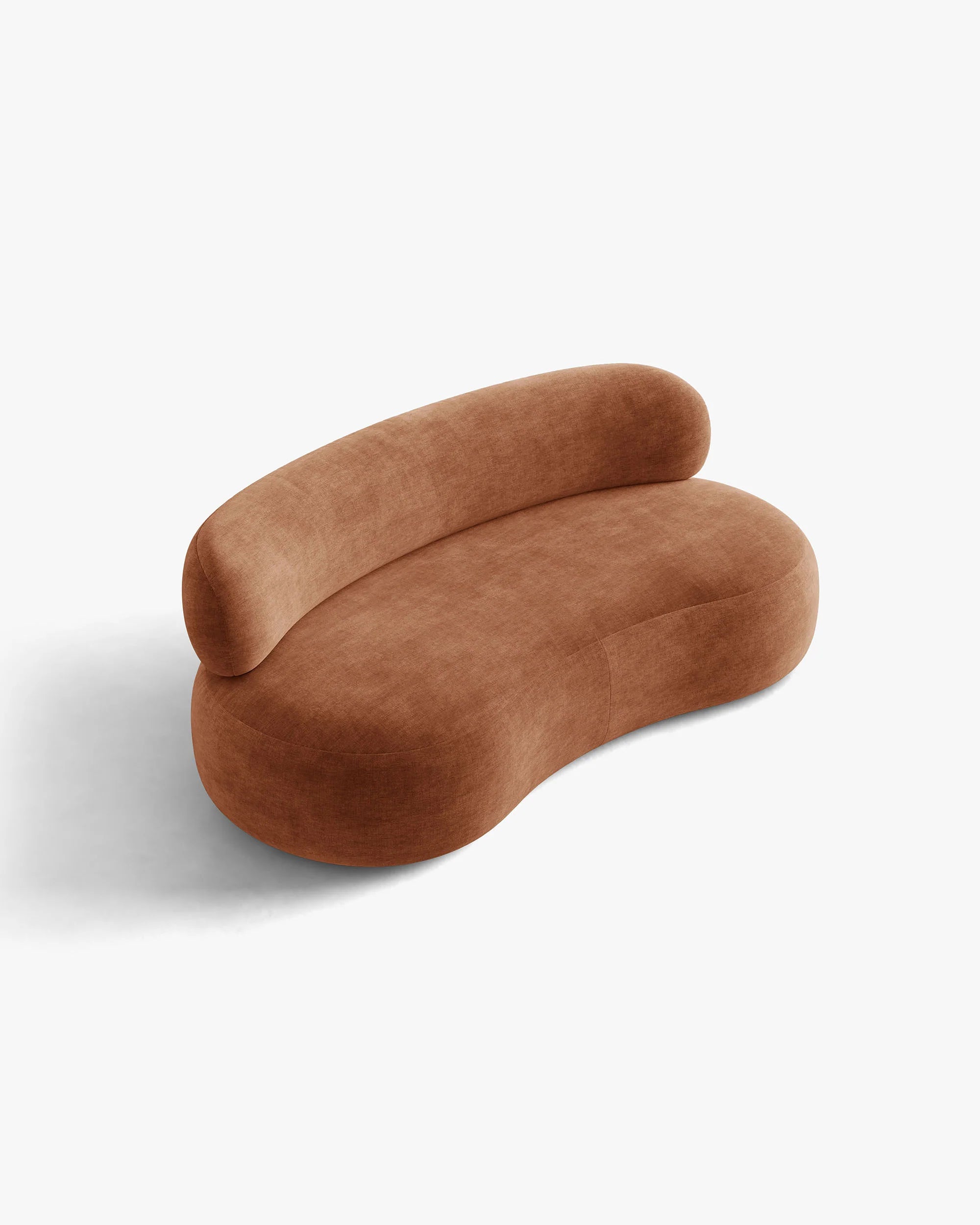 Sofa 3-zits AURA baksteen chenille