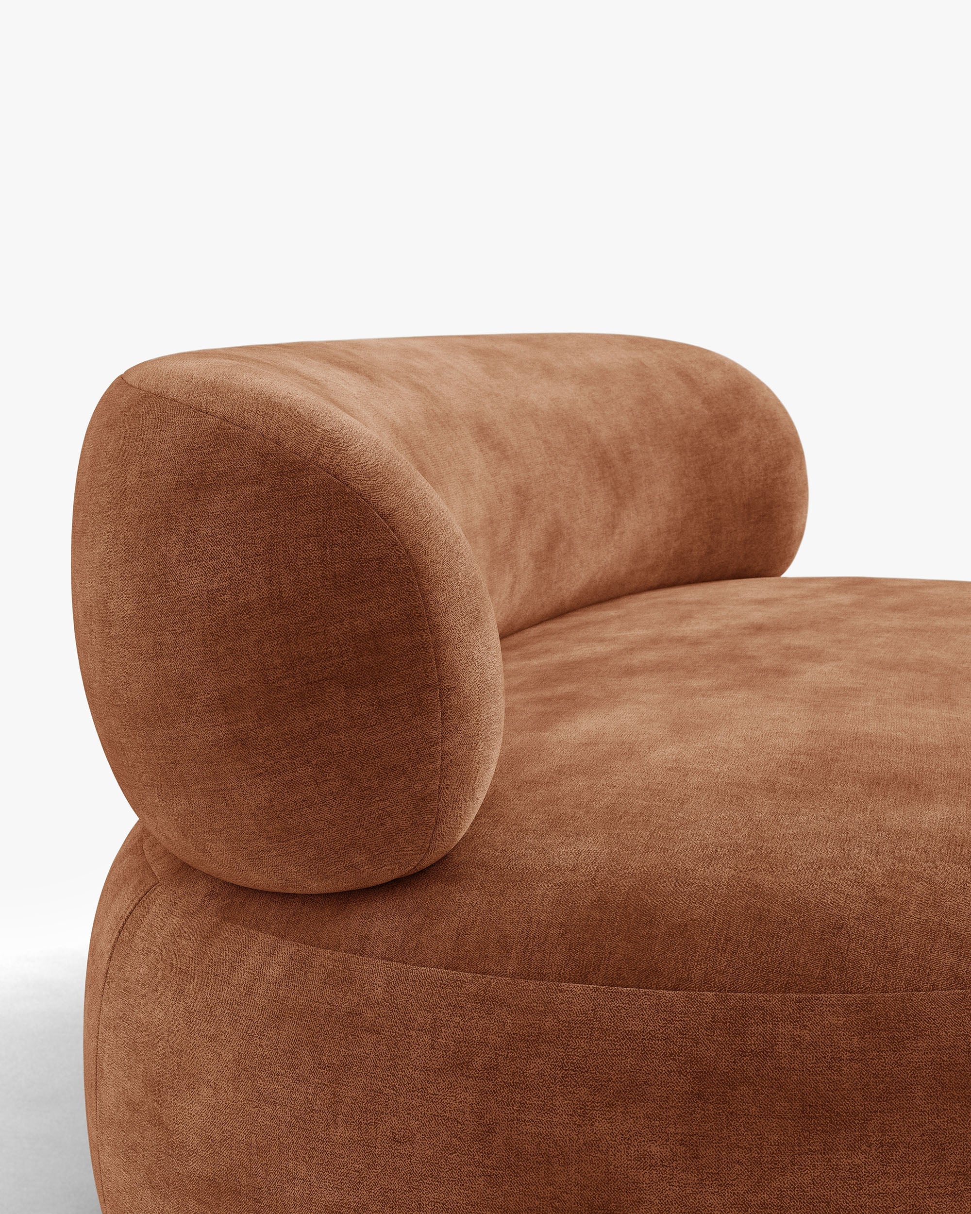 Sofa 3-zits AURA baksteen chenille