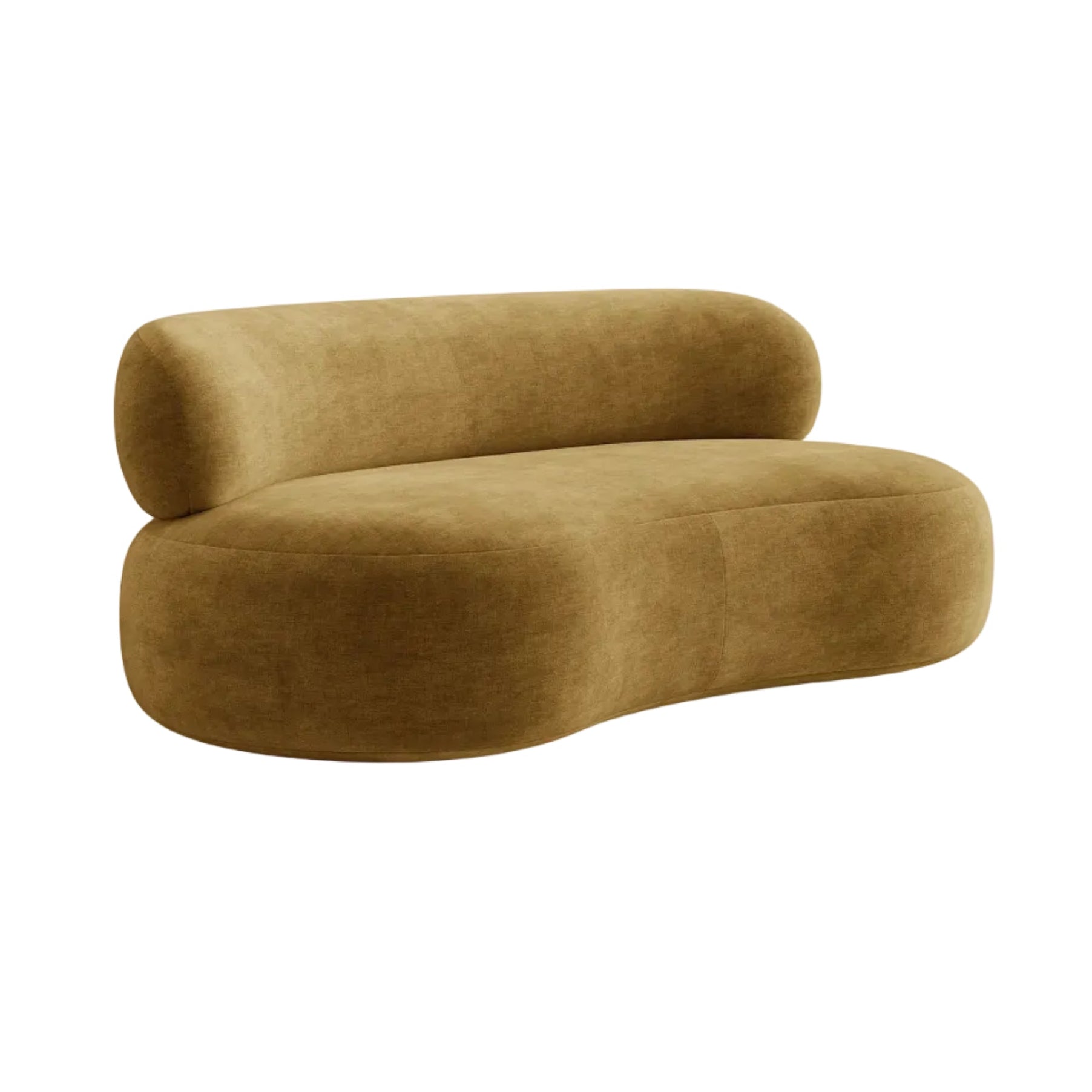 Sofa 3-zits AURA mosterdkleurig chenille