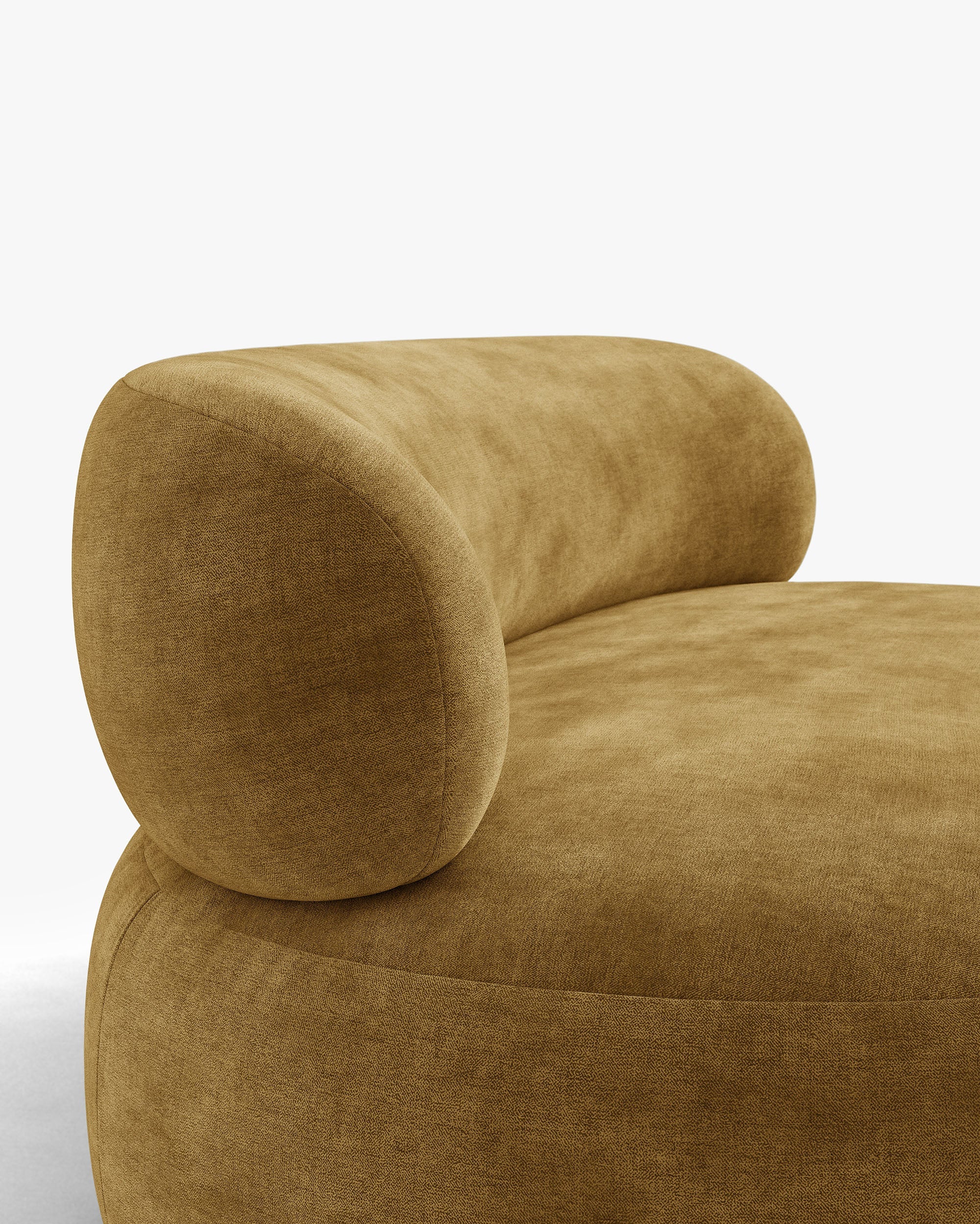 Sofa 3-zits AURA mosterdkleurig chenille