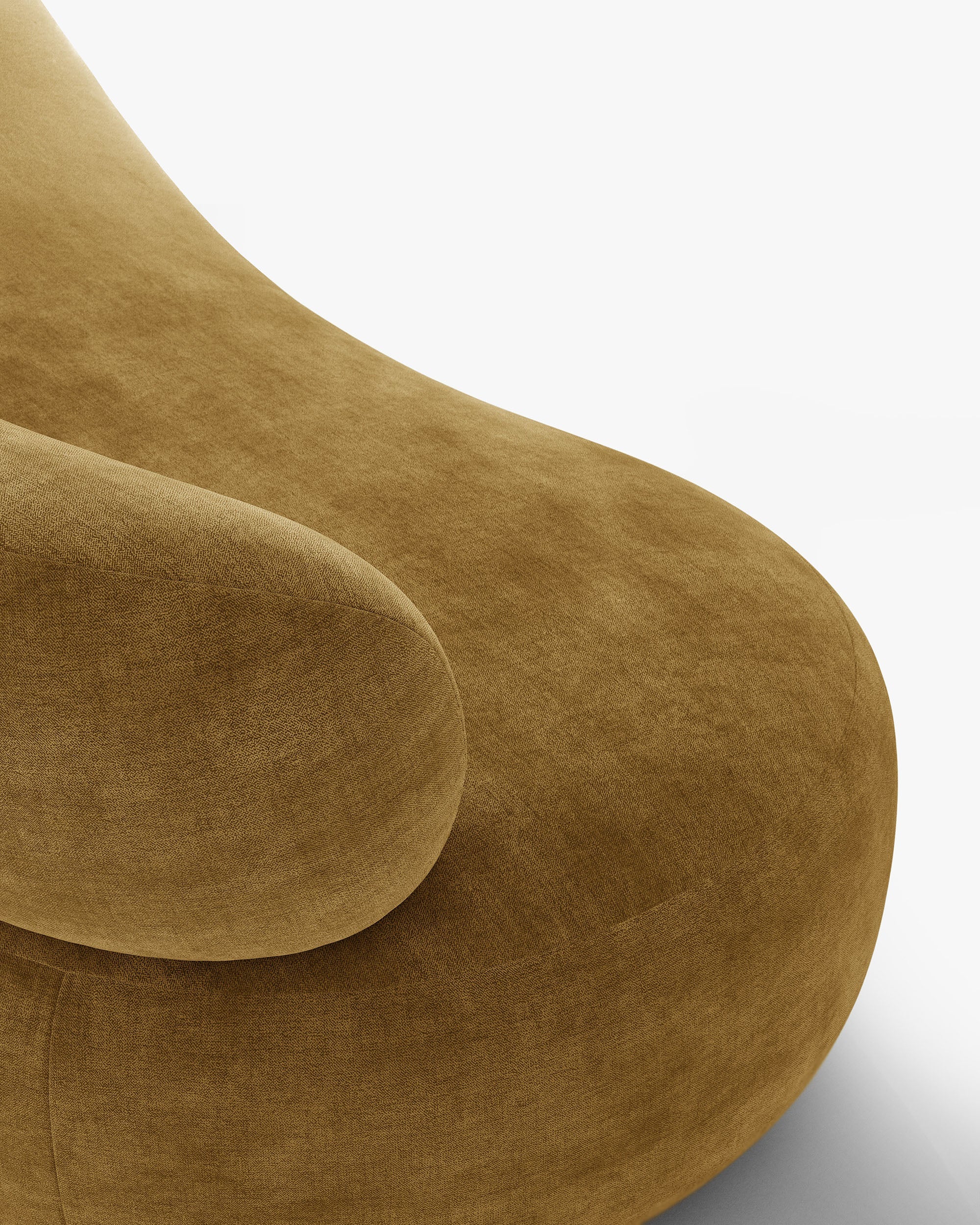 Sofa 3-zits AURA mosterdkleurig chenille